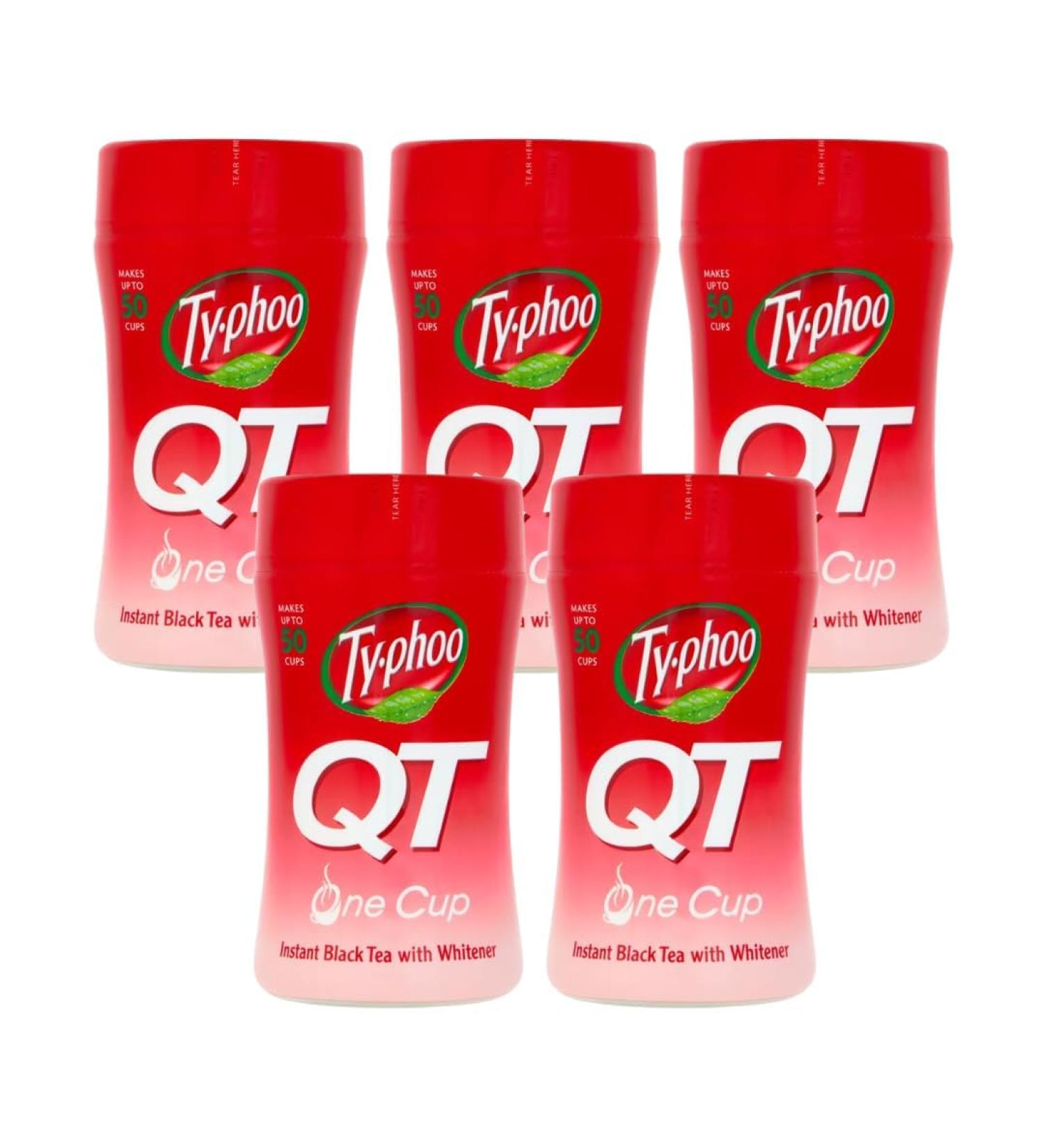 Instant Black Tea Bundle Consisting of Typhoo QT Instant Tea with Whitener 125g (5 Pack) - Buy Online on GoSupps.com