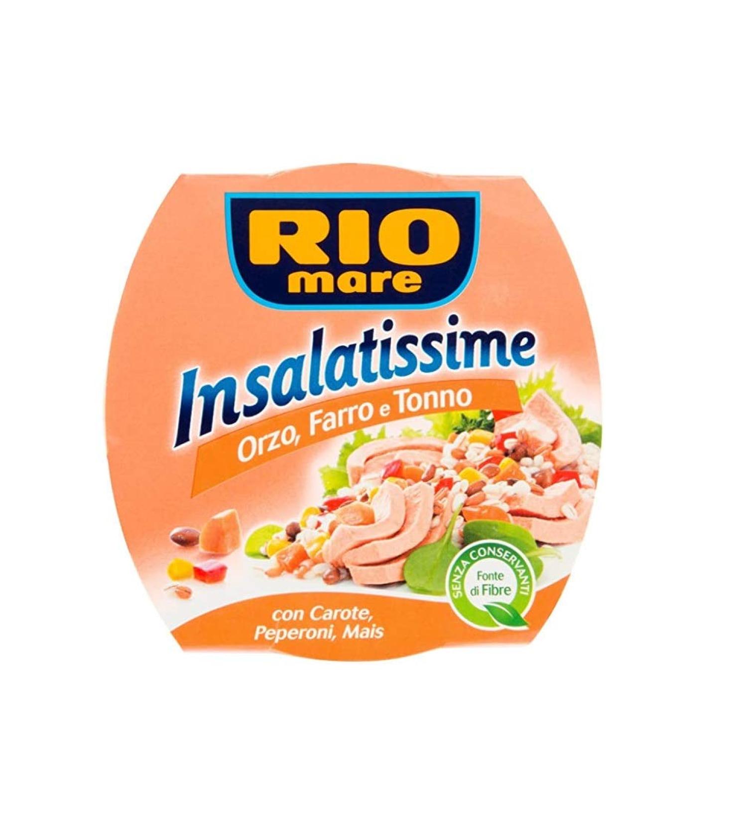 6x Rio Mare Insalatissime Orzo Farro e Tonno barley spelled and tuna 160g with carrots peppers and corn finished dishes