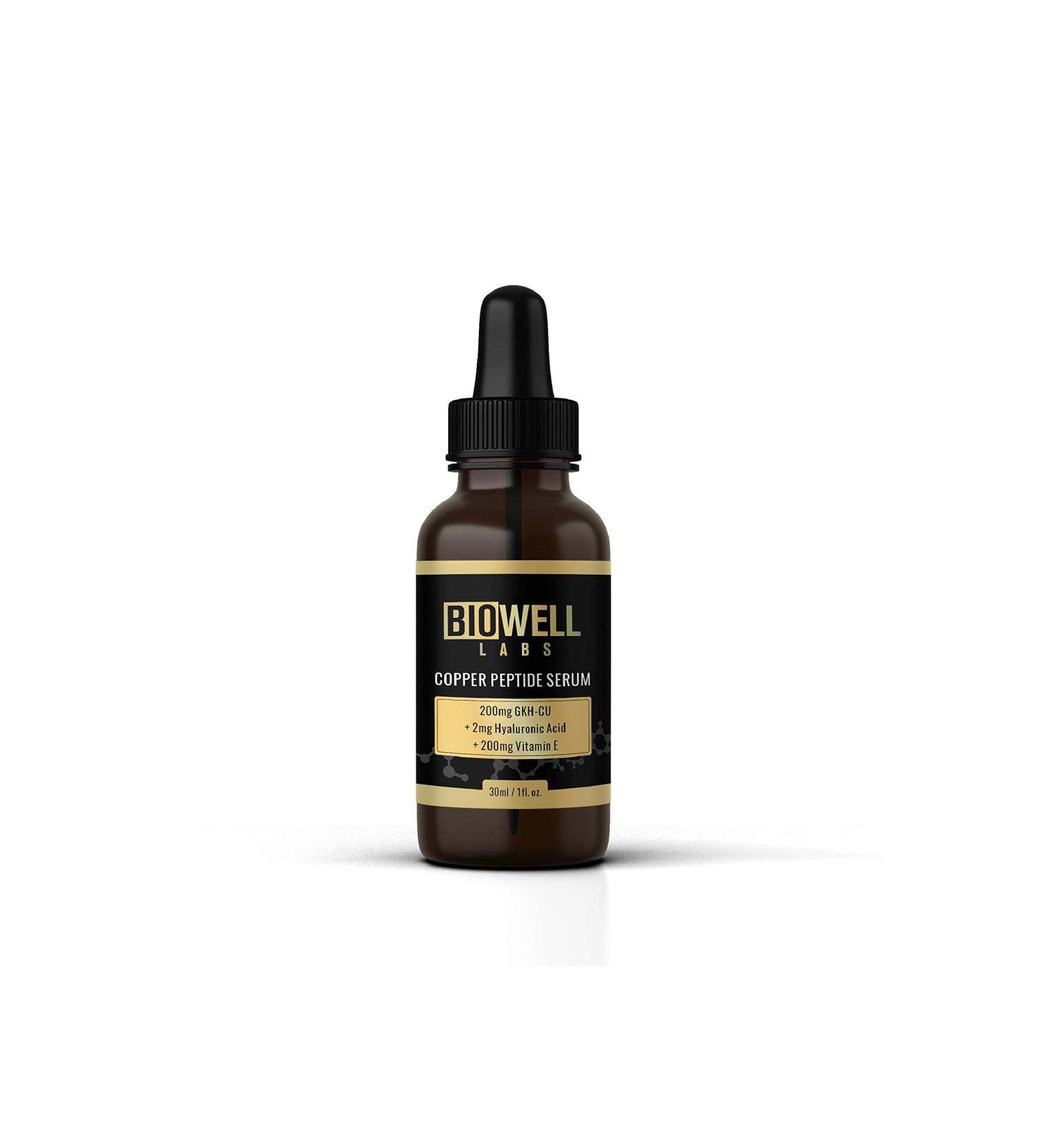 GHK-CU Copper Peptide Serum with Hyaluronic Acid | Acne Treatment & Anti-Aging | Reduce Wrinkles & Fine Lines | International Shipping - Buy Online on GoSupps.com