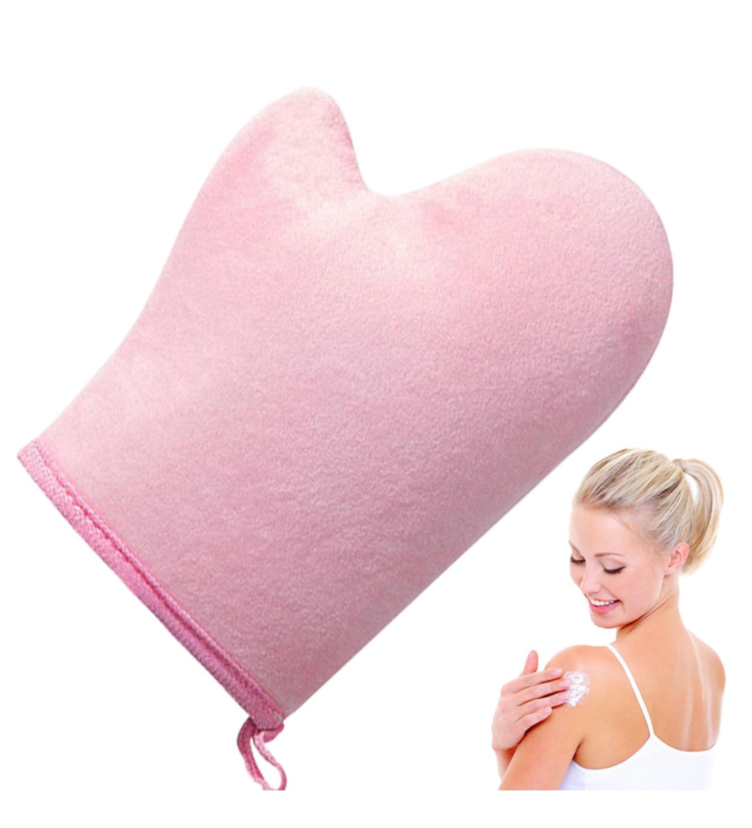 Auto-Bronzant Mouchevoir Pour Lotion Autobronzante | Applicateur Flock Lavable En Machine R utilisable Avec Pouce Pour Cr mes Spray Mousse Corps Visage Femmes Rose - Buy Online on GoSupps.com