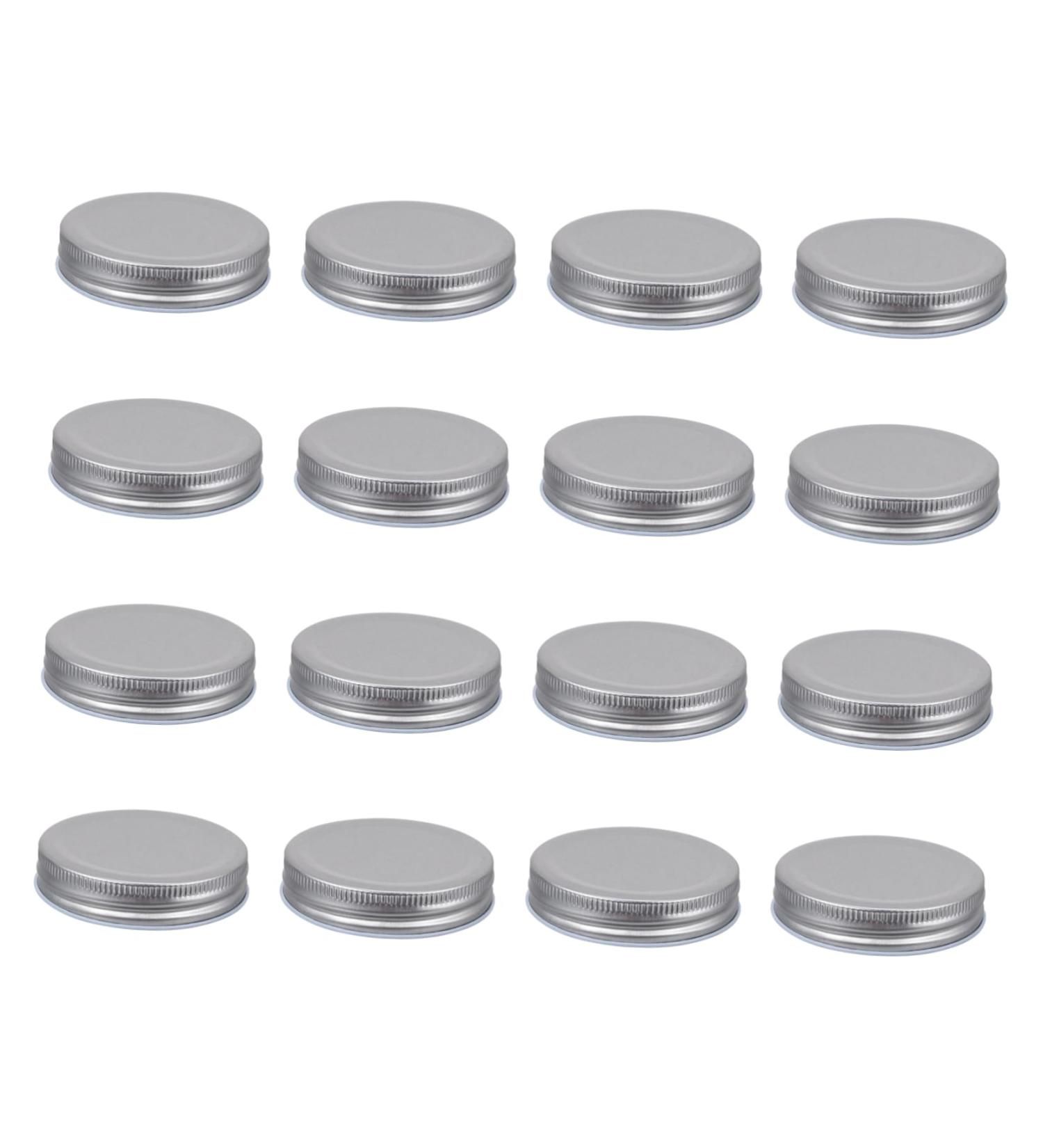 CIYODO 16pcs Mason Jar Lids Mason Jar Replacement Lids Air Tight Tinplate Lid Reusable Lids Bulk Sealing Canning Jars Tin Lid Glass Bottles Tinplate Mason Jar Lid Mug Glass Jar 7X7CM Silver - Buy Online on GoSupps.com