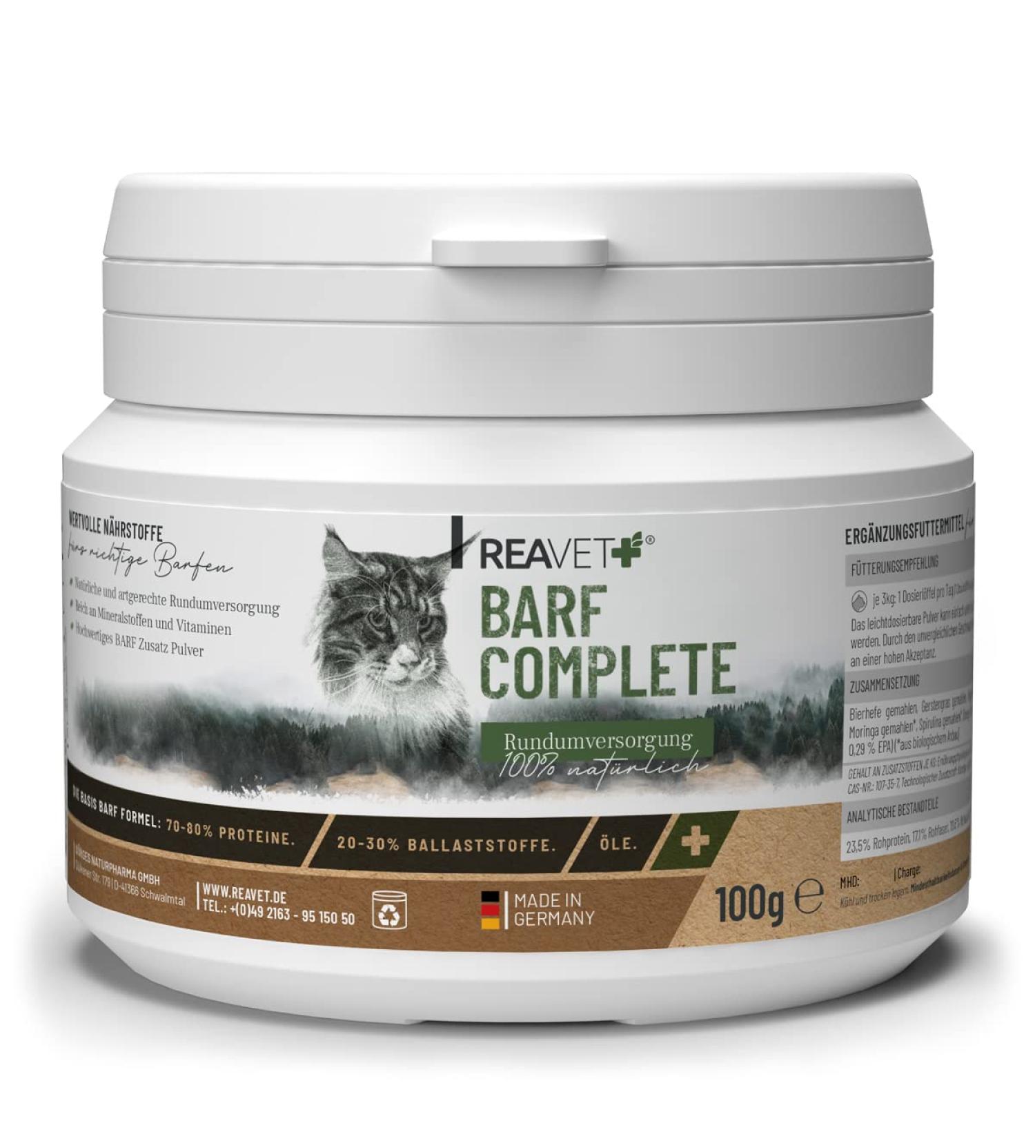Reavet Barf Complete Cat Food All-Round Care for Cats | Barf Diet Vitamins & Minerals for Healthy Felines - Buy Online on GoSupps.com