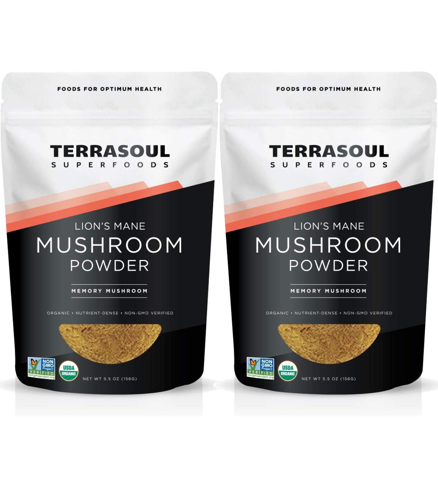 Terrasoul Superfoods Organic Lion's Mane Mushroom Powder - 4:1 Extract, 11 oz - Buy Online on GoSupps.com
