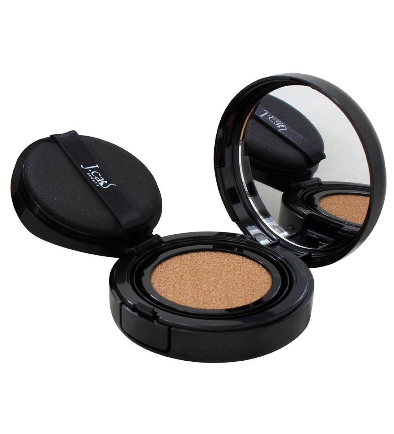 J.CAT BEAUTY Cushion Compact - Medium Beige | Flawless Finish & Hydration Worldwide Shipping - Buy Online on GoSupps.com