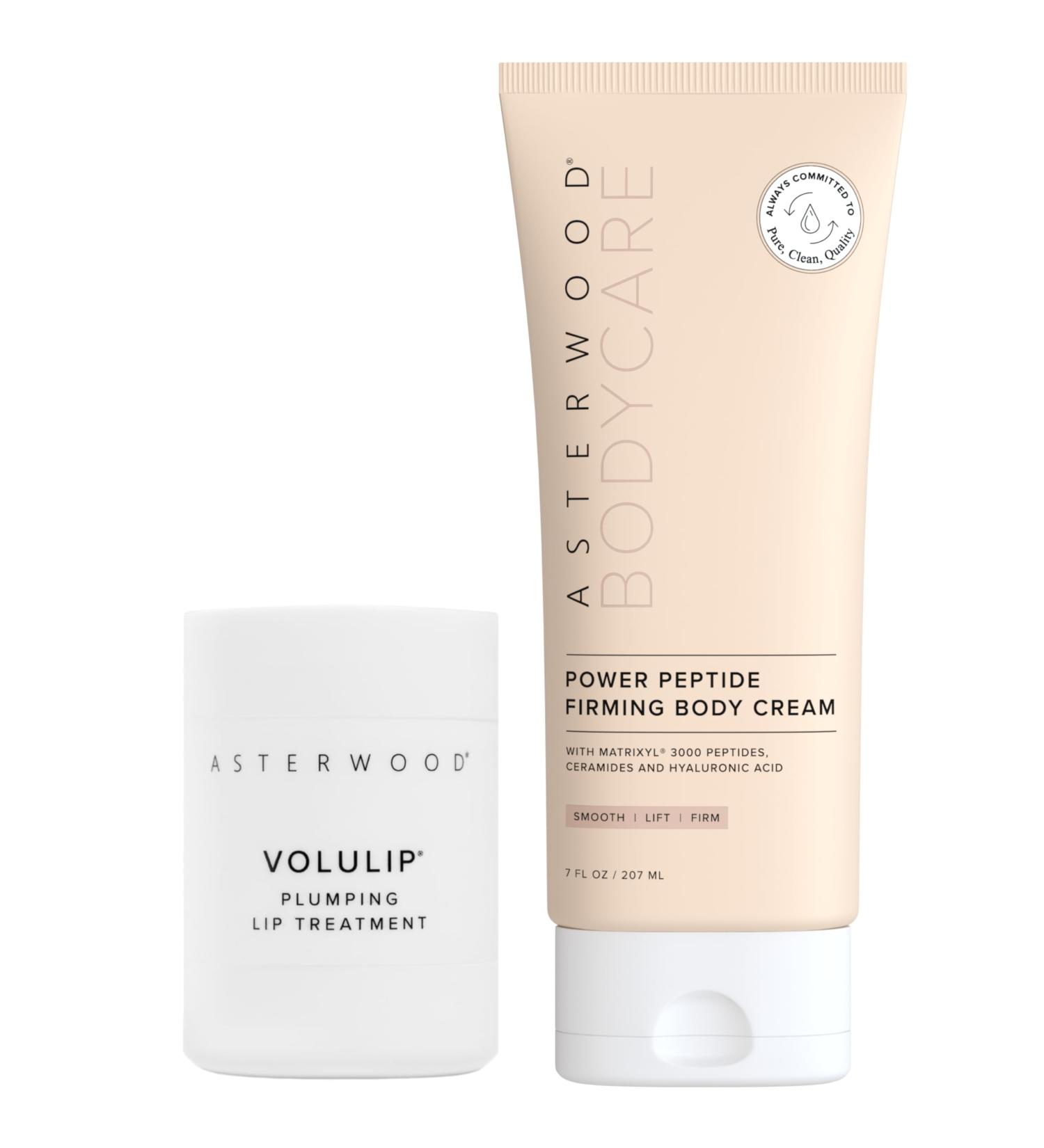 Asterwood Naturals Hyaluronic Acid Lip Treatment + Body Peptide Cream - Buy Online on GoSupps.com