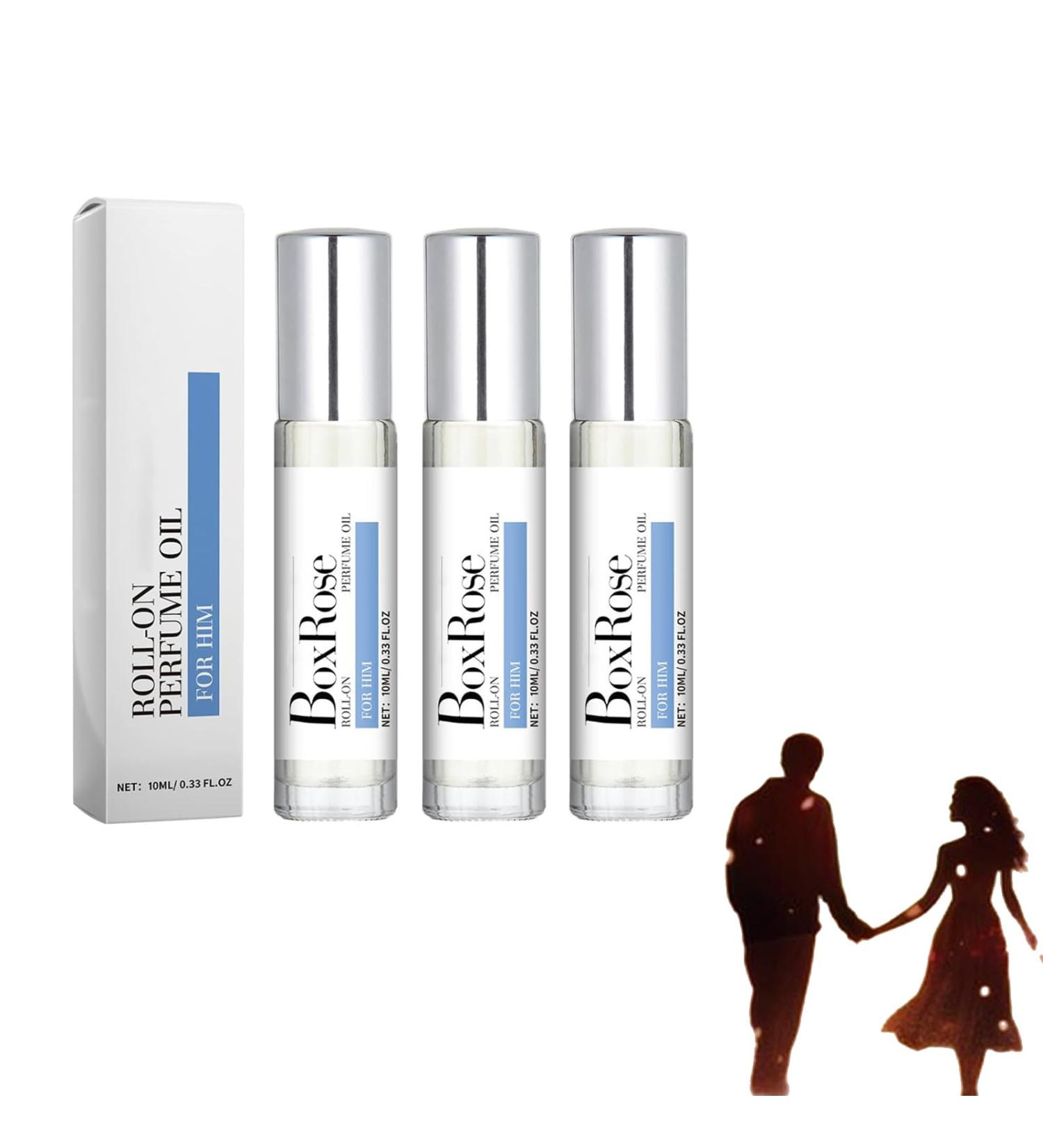Perfume for Men Valentine's Day Sale Rose Perfume Oil Boxrose Pheromone Perfume for Men Roll on Perfume Oil Portable Perfume for Male (3 Pcs) - Buy Online on GoSupps.com