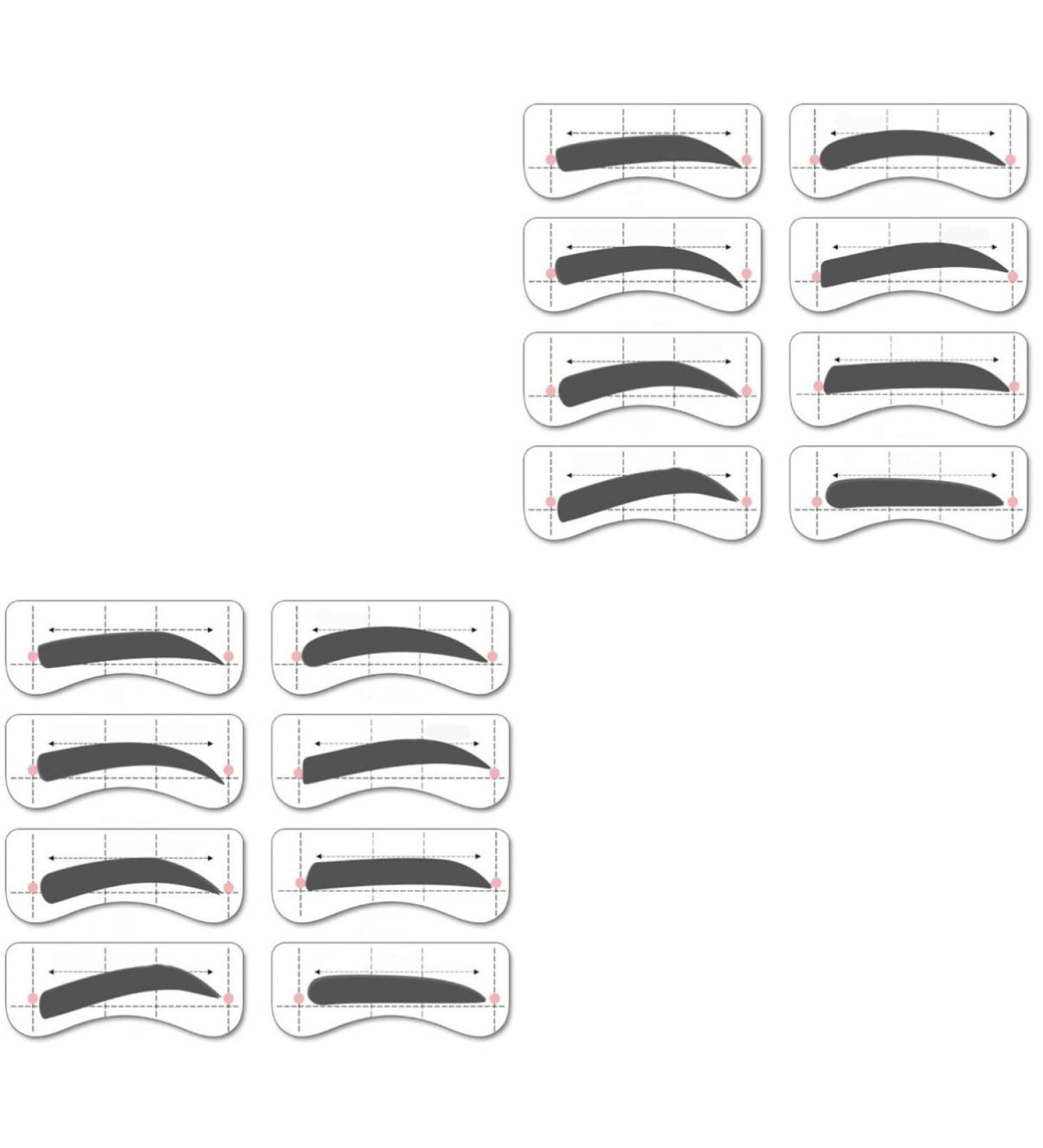 POPETPOP 64 Pairs 8 Eyebrow Stamp Eyebrow Tracer Molds Eyebrow Template Suite Eyebrow Marks Eyebrow Lines 1 count (Pack of 1) As Shownx2pcs - Buy Online on GoSupps.com
