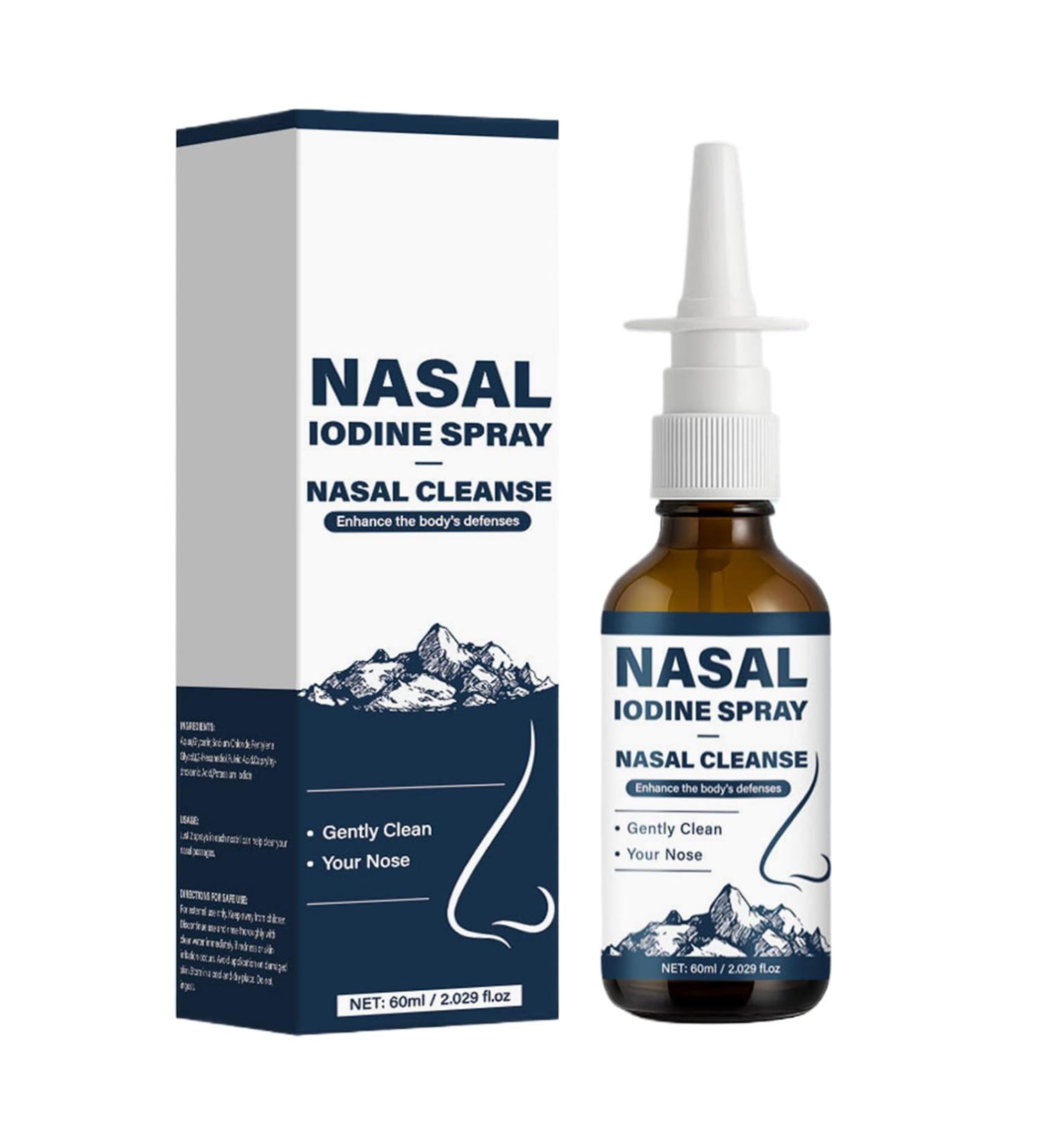 Iodine nasal spray for oral hygiene 60 ml nose cleaner iodine nasal spray lowirritation and painfree for the protection of the whole family for adults - Buy Online on GoSupps.com