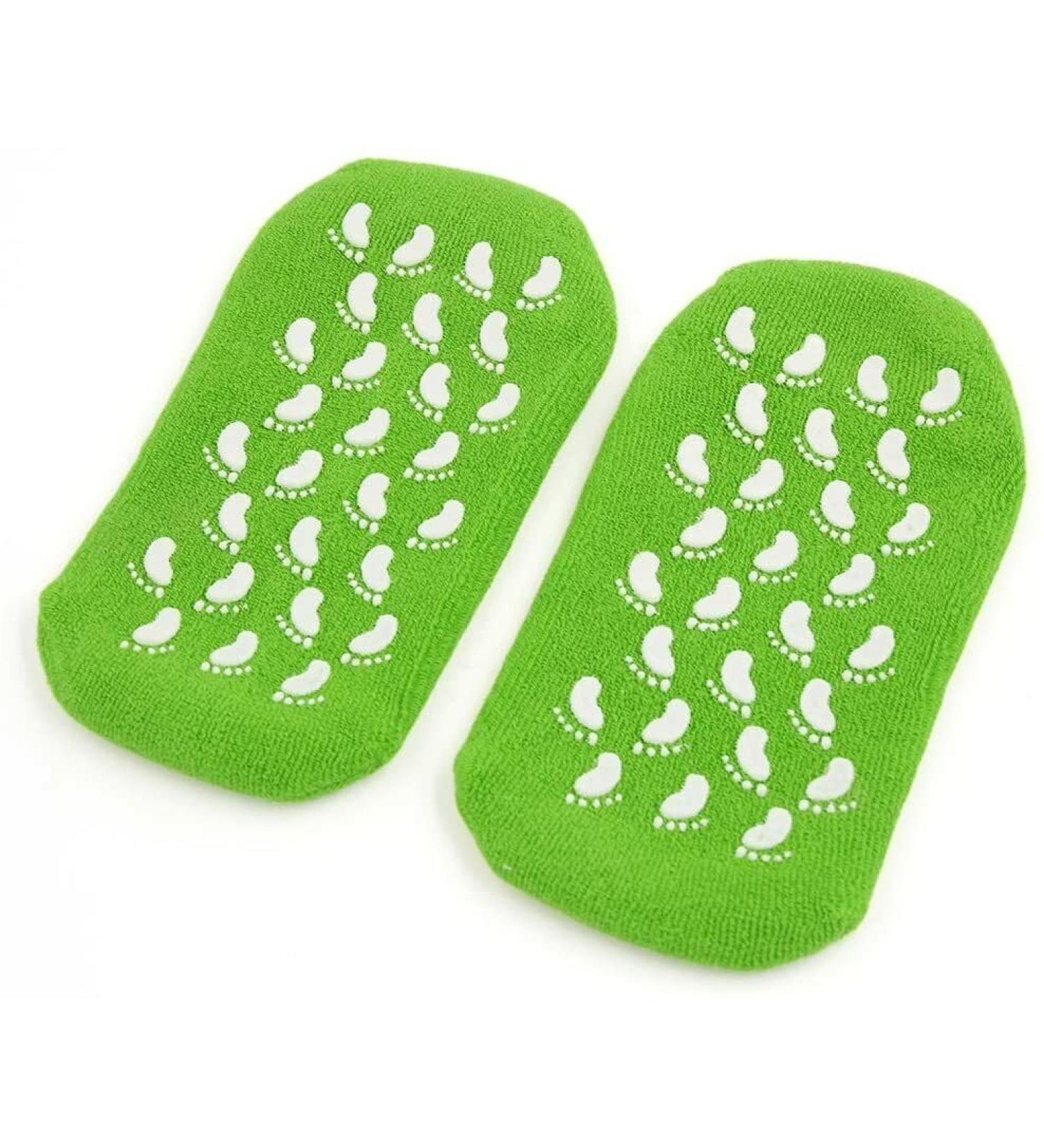 Moisturising Socks for Cracked feet Foot Socks for Women and Men Gel Socks for Moisturising Dry Feet Cotton Gel Toe Moisturizing Spa Silicone Socks Blue (Green) - Buy Online on GoSupps.com