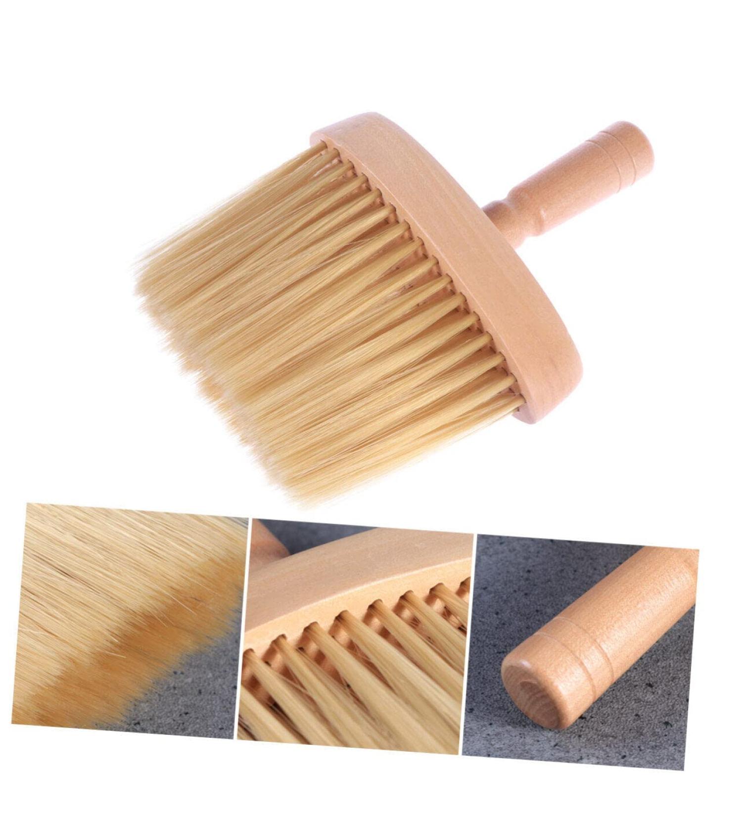 Plafope Vintage Shaving Brush - Soft Salon Shaver & Hair Cleaning Brush for Men | Wooden Neck Dusting Brush - Buy Online on GoSupps.com