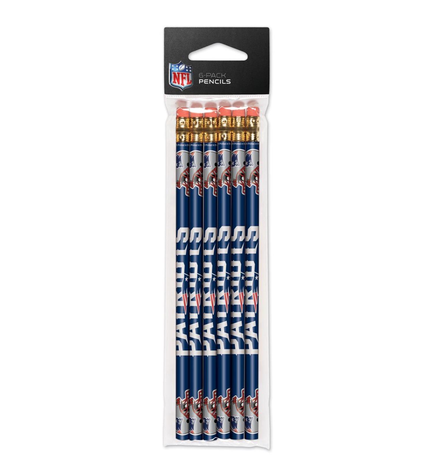 WinCraft NFL New England Patriots 15545014 Pencil (6 Pack)