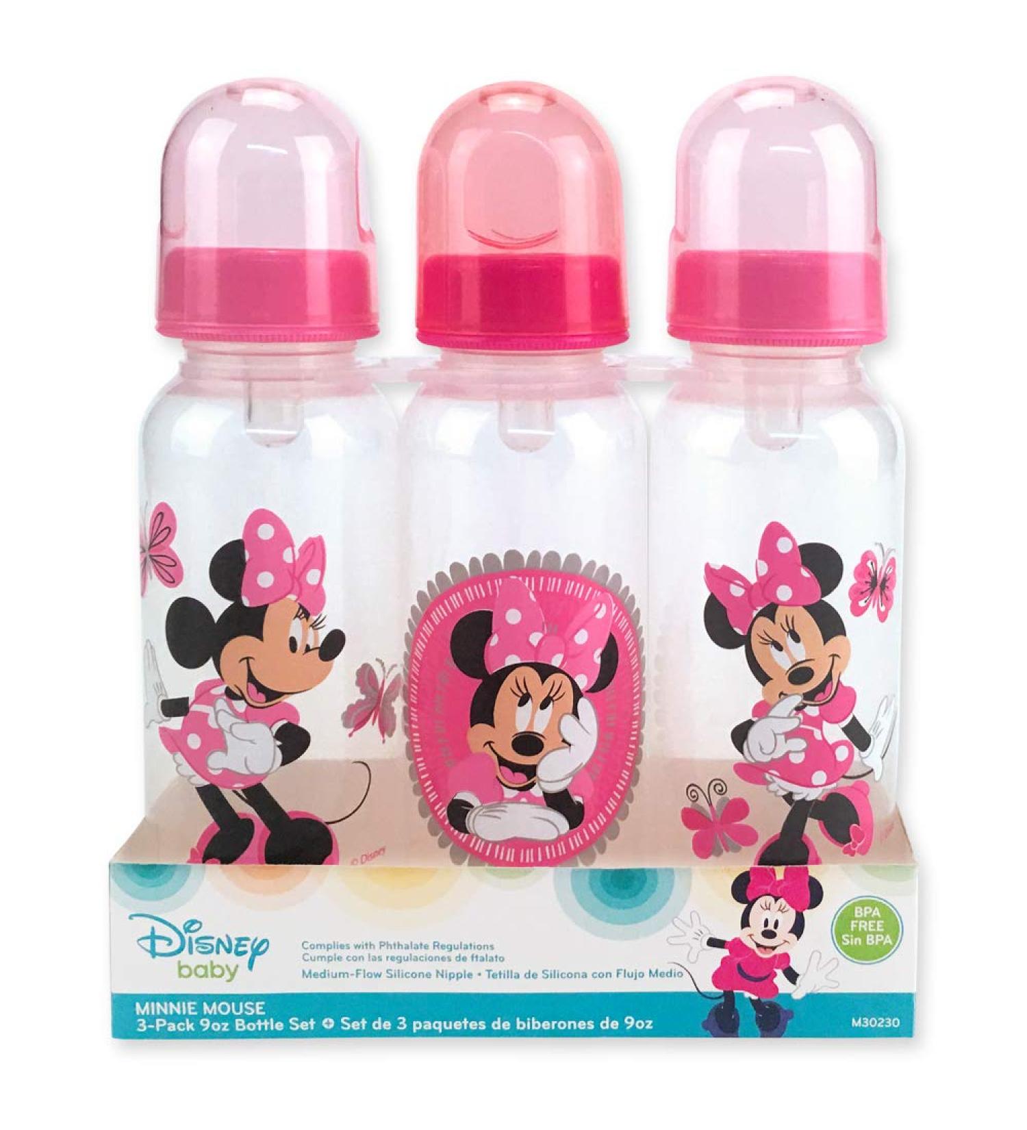 Disney Minnie Mouse 3-Pack Deluxe Bottle Set - Baby Feeding Essentials - Buy Online on GoSupps.com