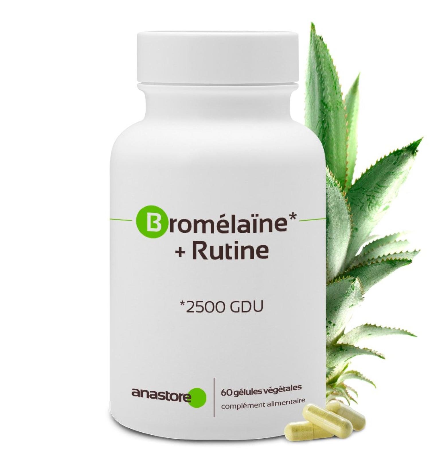BROMELAINE + RUTIN * 375 mg / 60 capsules * Anti-inflammatory antioxidants * Satisfied guarantee or returns * Made in France - Buy Online on GoSupps.com