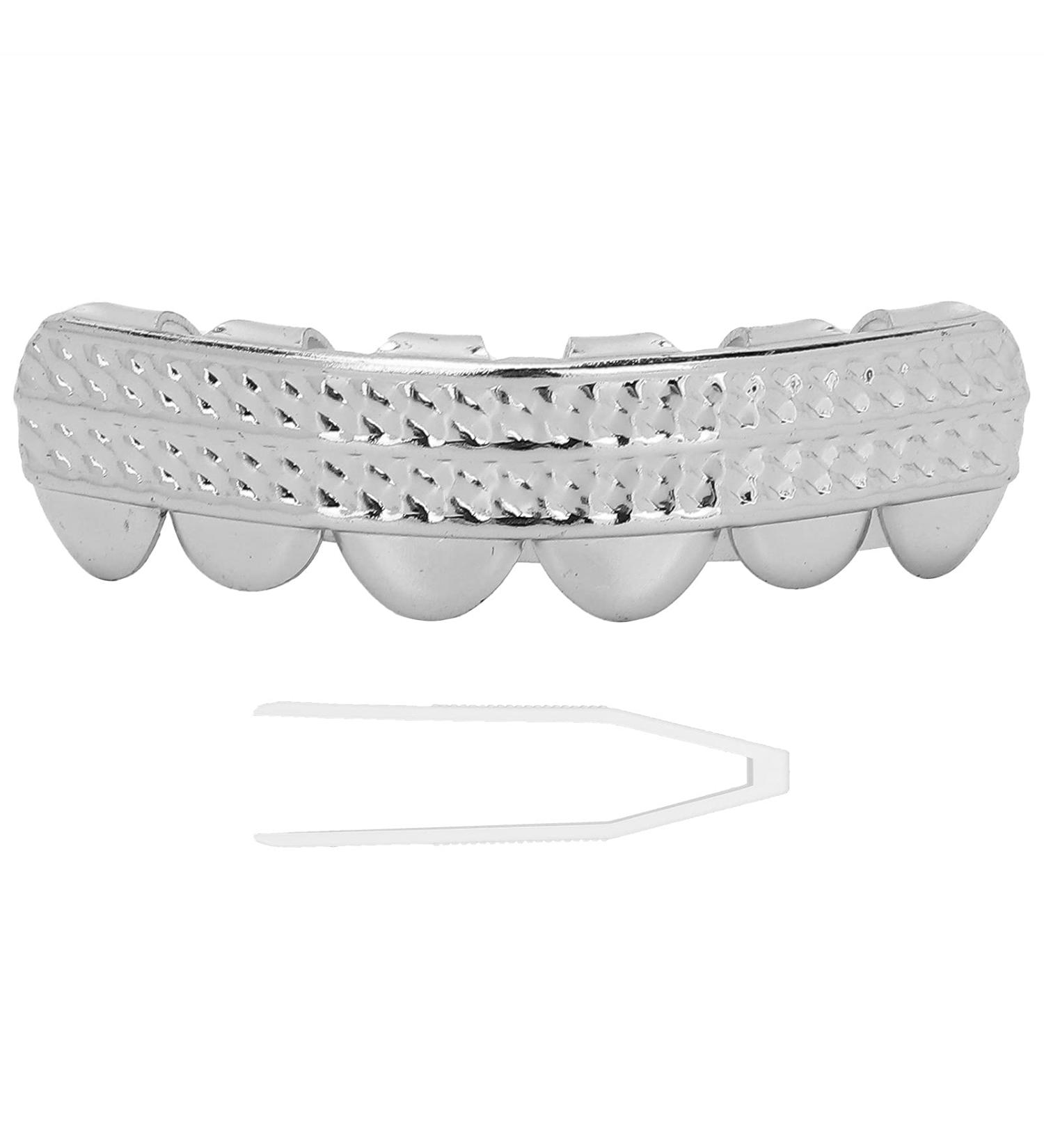 Ugly Fake Teeth Braces Prop Toy for Halloween & Easter - Silver Santa Claus Costume Accessory | International Shipping - Buy Online on GoSupps.com