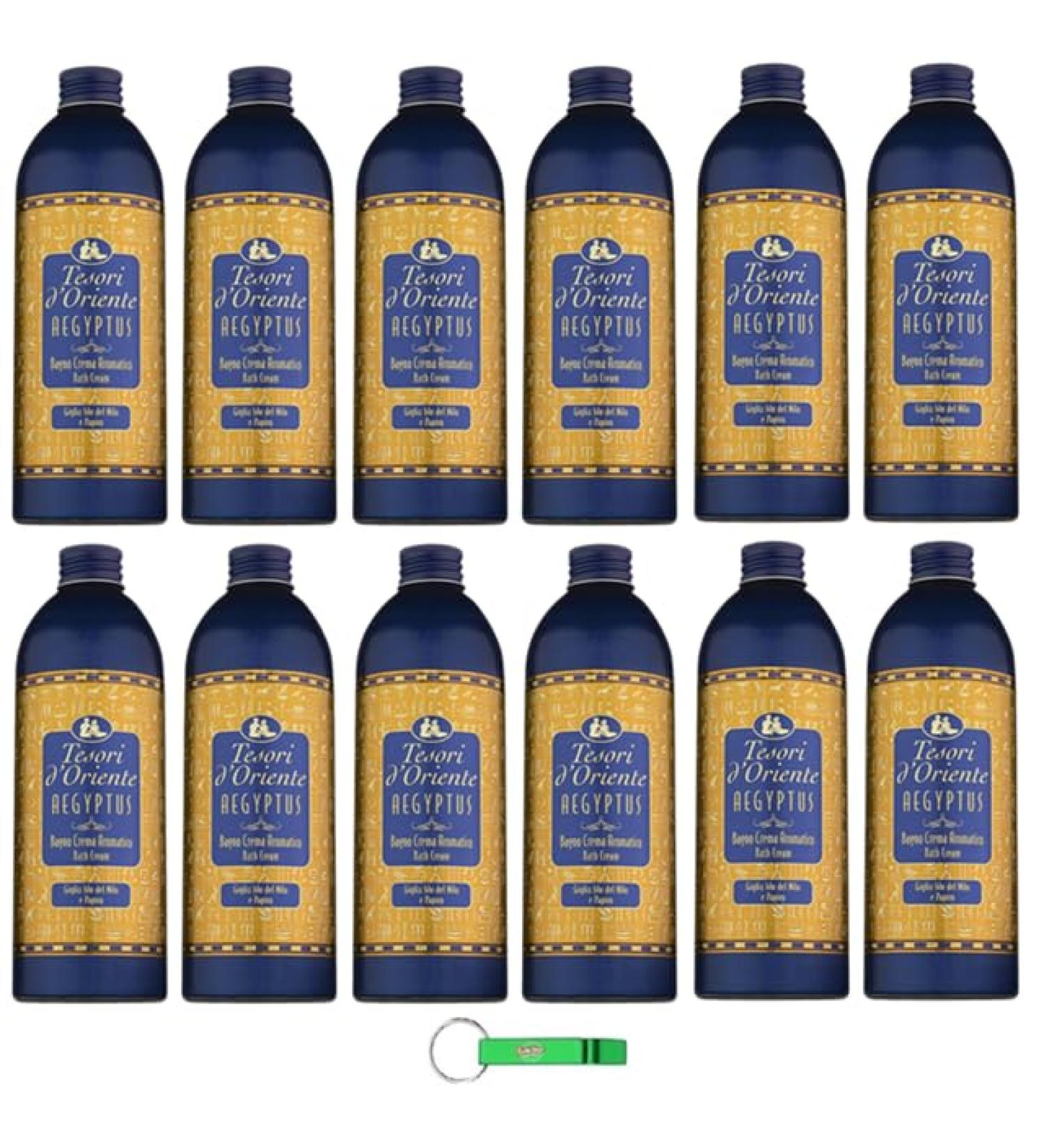 Tesori d'Oriente Bagno Lot de 12 bains moussants l'extrait de papyrus - Nettoie la peau et hydrate - 500 ml - Porte-cl s gratuit Beni Culinari - Buy Online on GoSupps.com