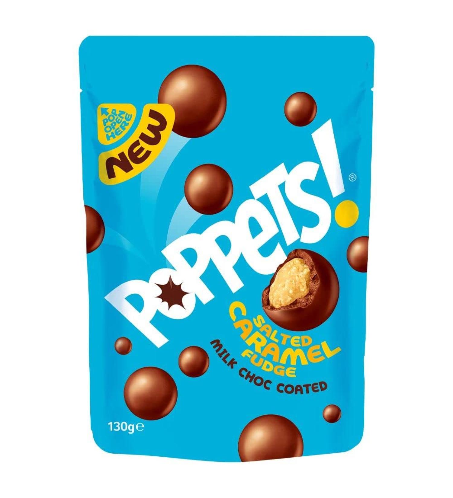 Poppets Salted Caramel Fudge Bags 10x95g