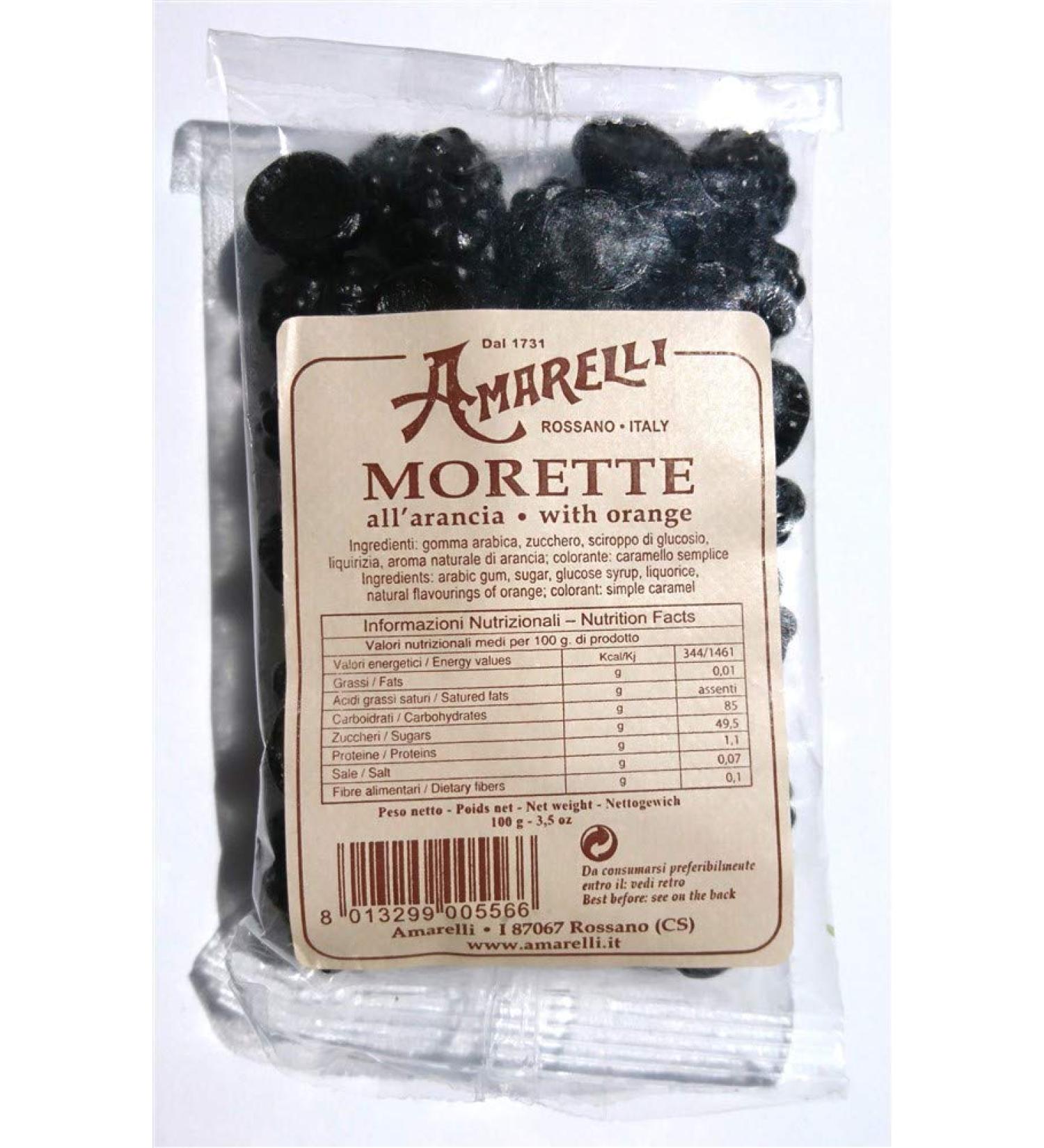 Amarelli - Morette - Soft liquorice Flavoured with Natural Orange - 100 gr
