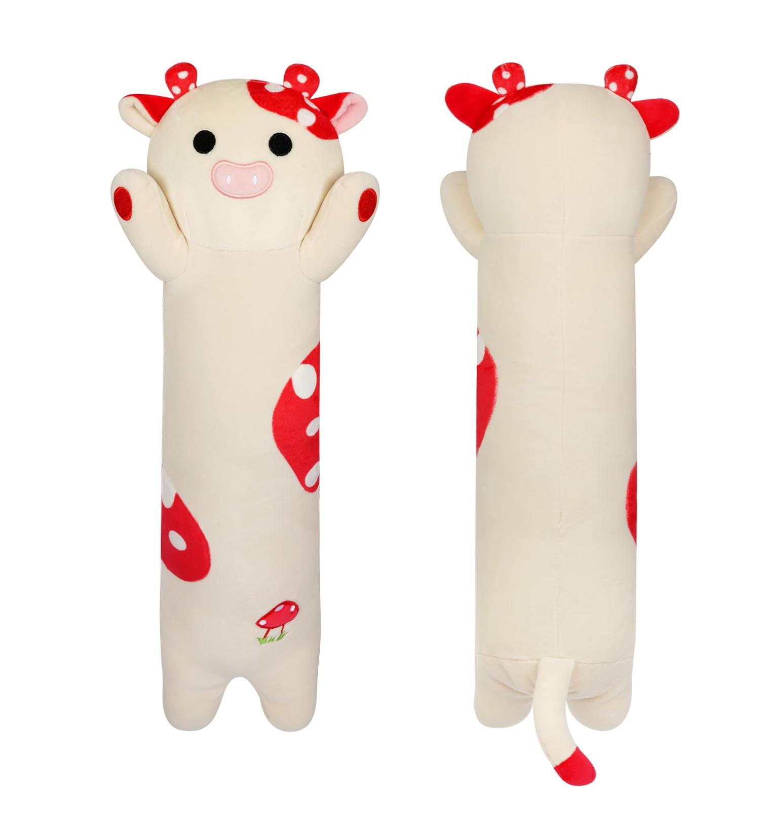 Yamepuia Long Mushroom Cow Plush Pillow - 20 Cuddly Squishy Toy for Kids & Girlfriend - Buy Online on GoSupps.com