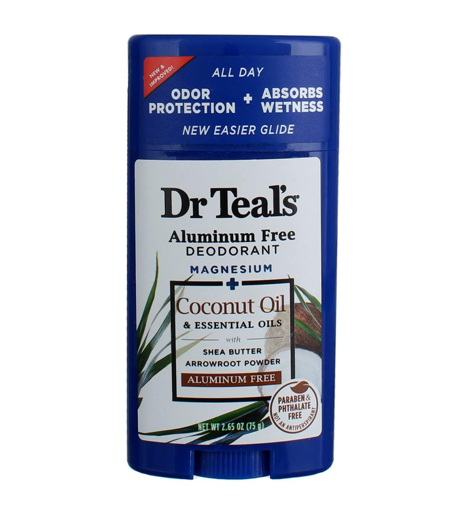  Dr Teal's Aluminum Free Deodorant - Pack of 2 - Coconut - 2.65 Oz. - Buy Online on GoSupps.com