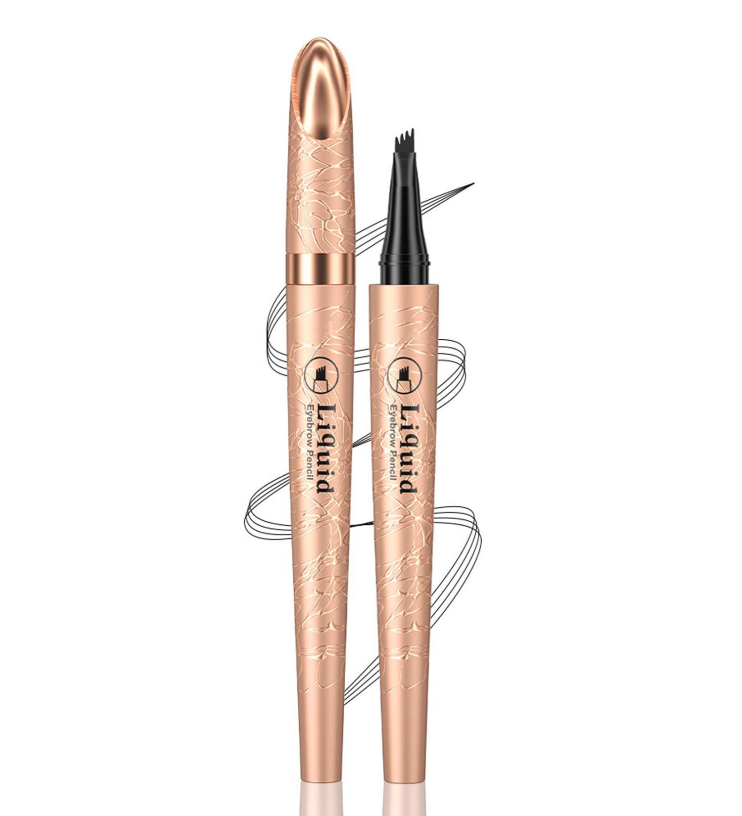 Eyebrow Pencil 4-Point Fork Tip Waterproof Eyebrow Pencil Smudgeproof Eyebrow Pencil Long Lasting Natural (4) - Buy Online on GoSupps.com