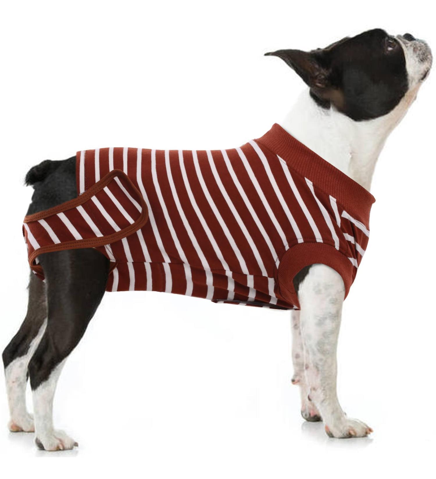 HJYOKUSO Surge Suits for Dogs | Postoperative E-Collar Alternative | Prevents Licking & Protects Abdominal Wounds (Brown XS) - Buy Online on GoSupps.com