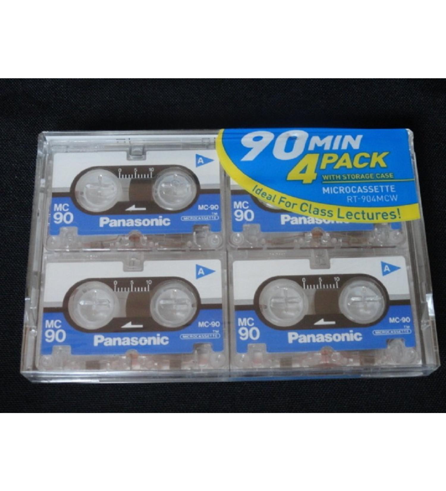 4x4 Packs Panasonic MC90 - 90 Minute Micro Mini Cassette Tapes.