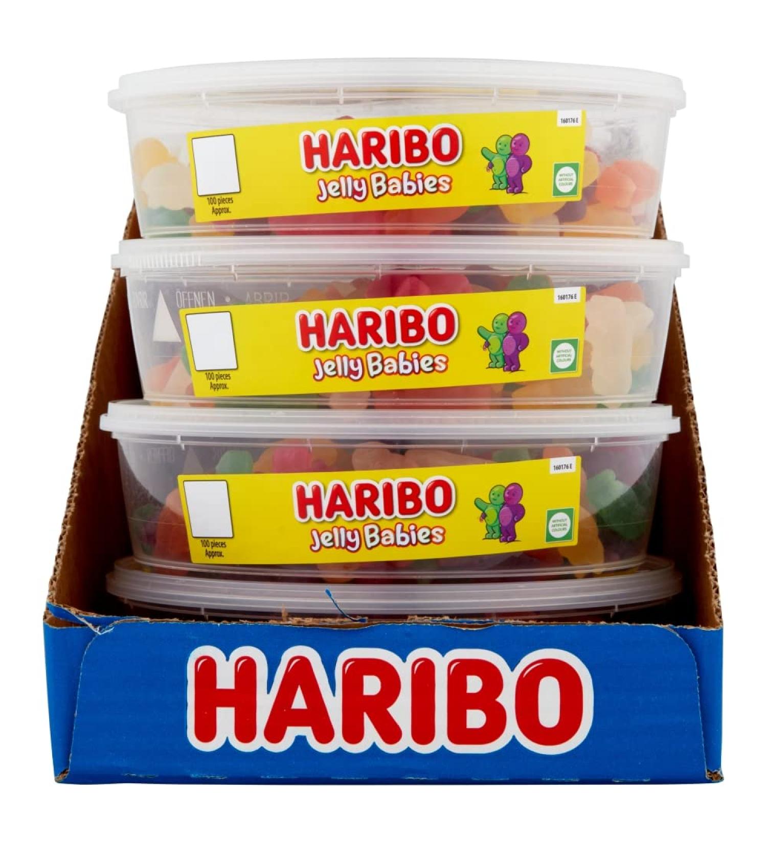 HARIBO Jelly Babies 8 x 100 Pieces (510 g) Sweets Tub - Buy Online on GoSupps.com