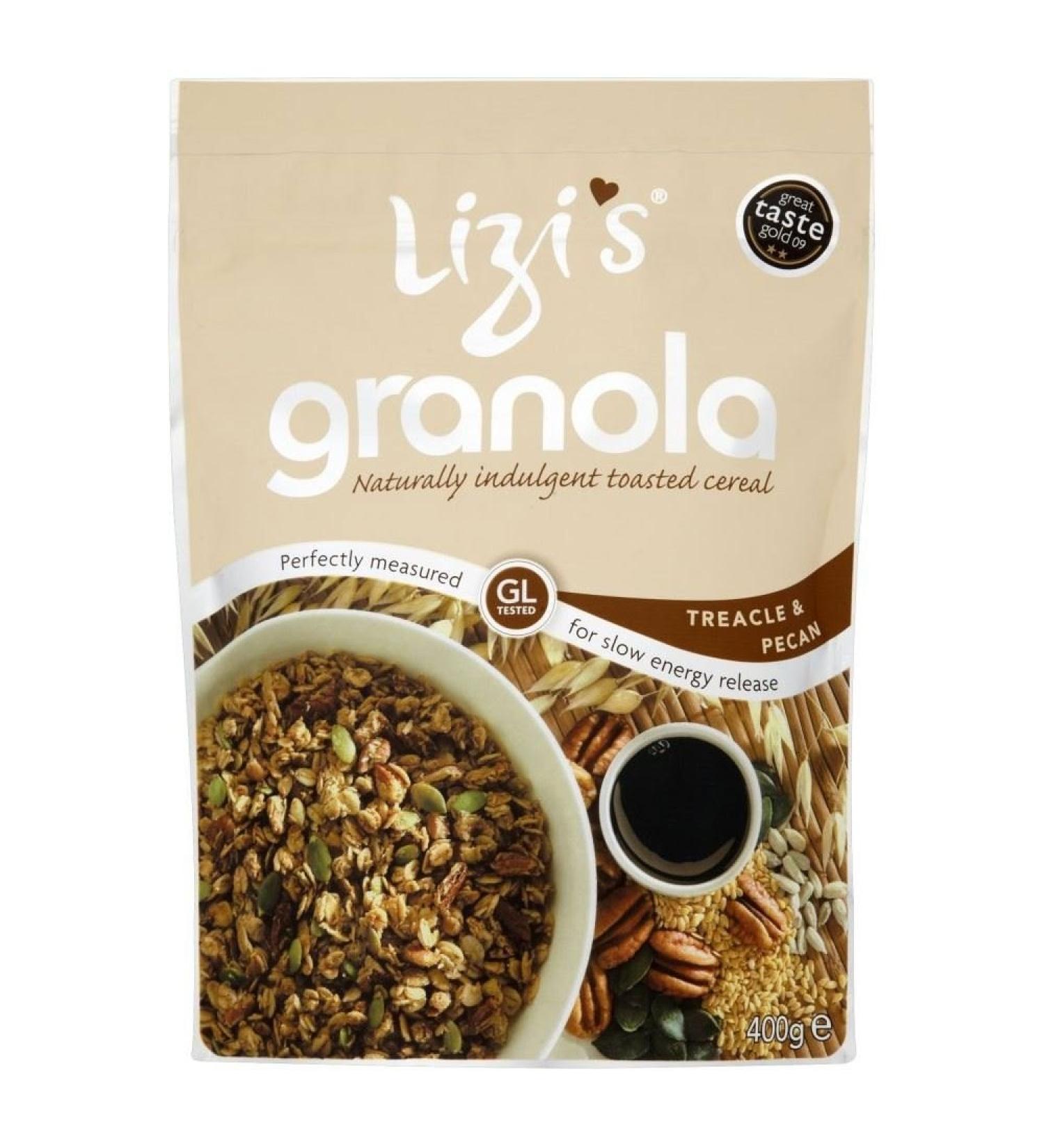 Treacle et pacanes Granola de Lizi (de 400g) - Paquet de 2