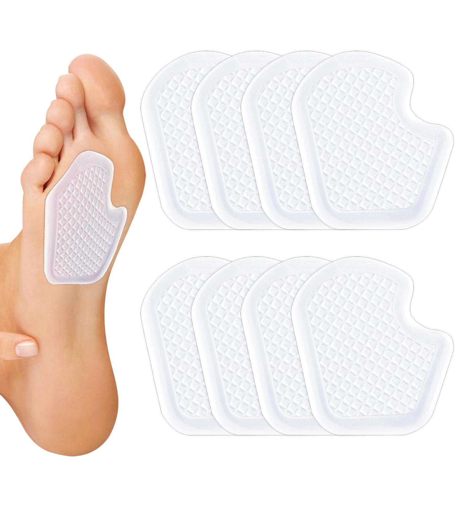 4 Pairs Gel Insert Pads for Ball of Foot | Metatarsal Pain Relief & Cushioning - Forefoot Support for Men & Women - Buy Online on GoSupps.com