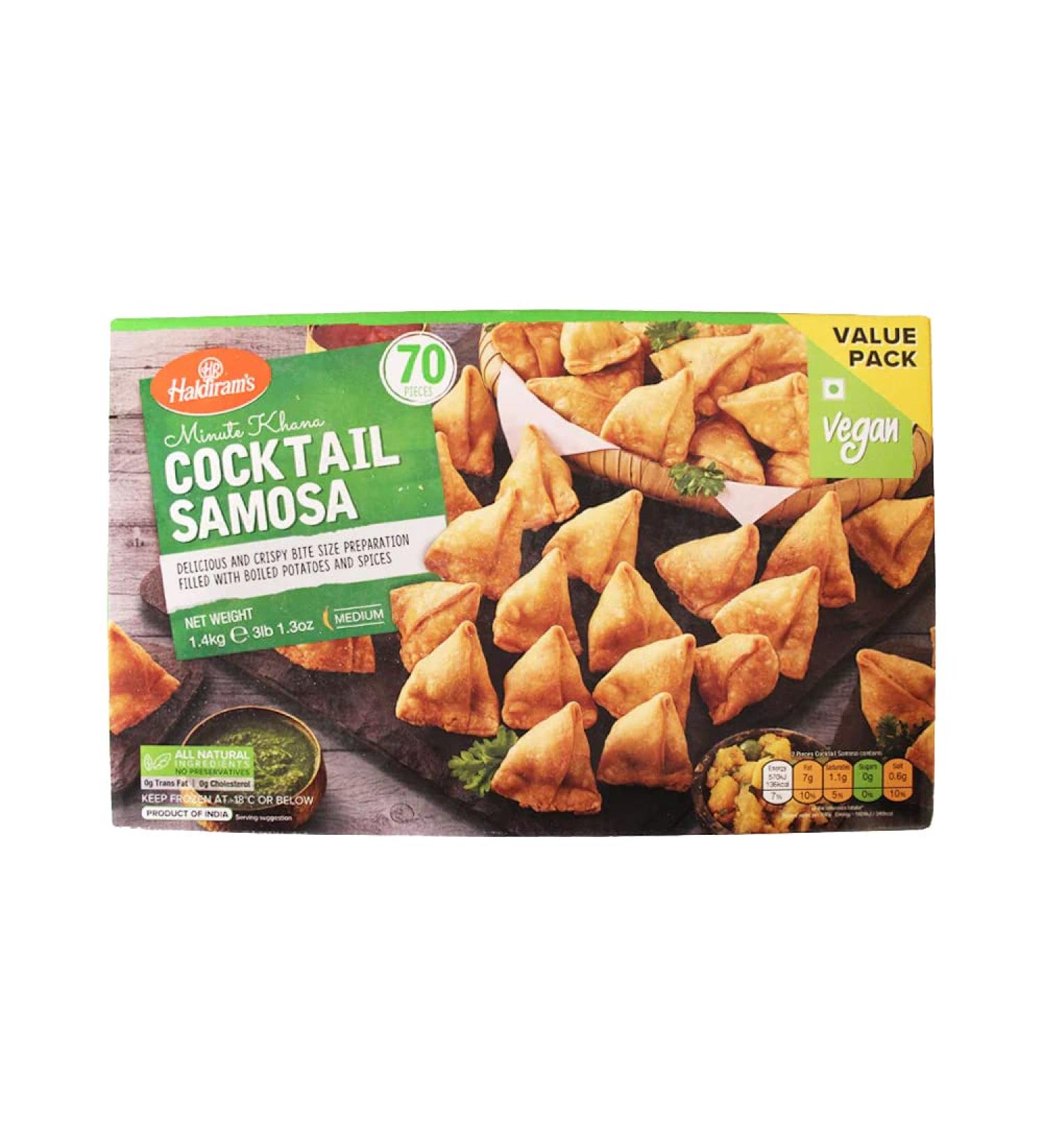 Haldiram's Cocktail Samosa | 1.4Kg | Samosa | Ready to Eat | 100% Fresh | Indian Origin - Buy Online on GoSupps.com