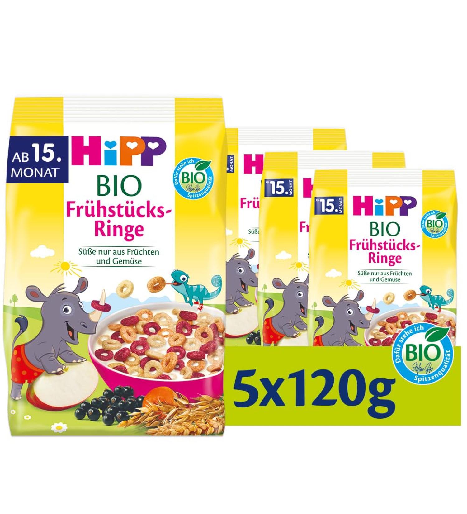 HiPP Organic Muesli Breakfast Rings - Pack of 5 X 120 g