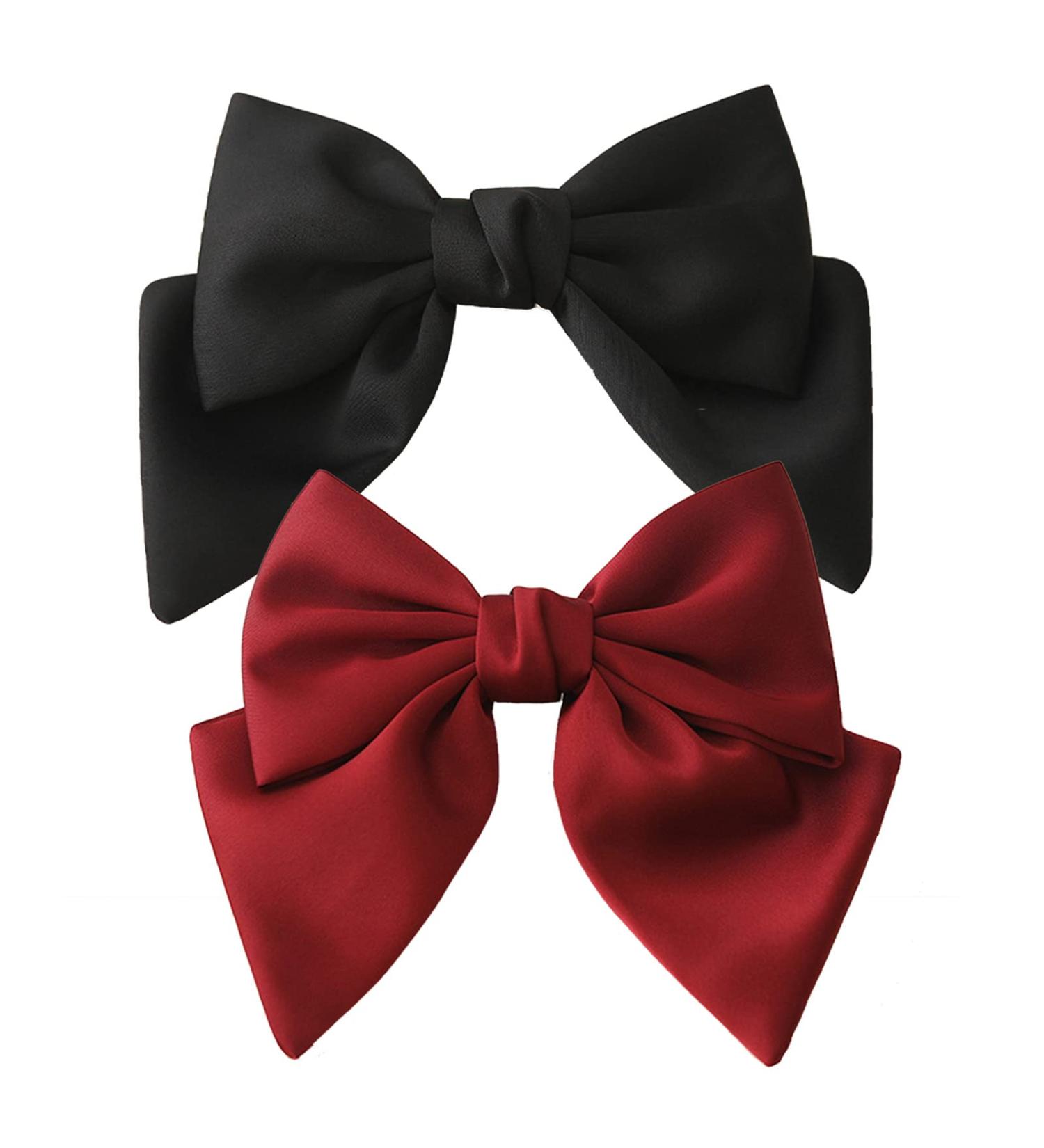 Large Hair Bows Clip Girls Hair Accessories Bow Black Hair Clips Large Women's Hair Clips with Bows Hair Bows Hair Bows with Clip Closure for Girls Women Party Wedding - Buy Online on GoSupps.com