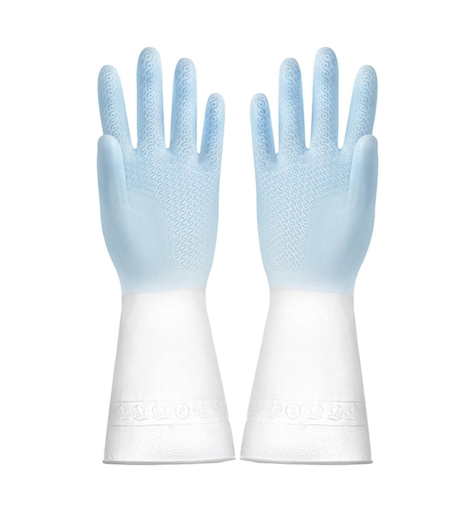 Kitchen Dishwashing Gloves Dishwashing Cleaning Gloves Waterproof Household Rubber Dishwashing Cleaning Gloves for Dishesand Household Chores - Buy Online on GoSupps.com