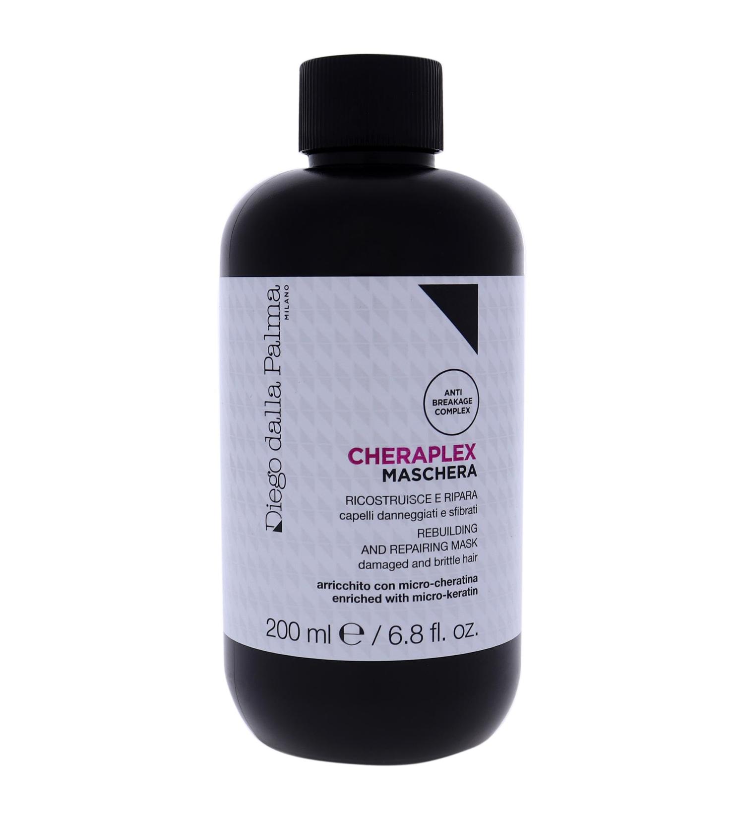 Diego dalla Palma Cheraplex Rebuilding And Repairing Hair Mask - For Damaged And Brittle Hair - Deeply Nourishes So You Can Detangle With Ease - Use As A Weekly Or Bi-Weekly Treatment - 6.8 Oz