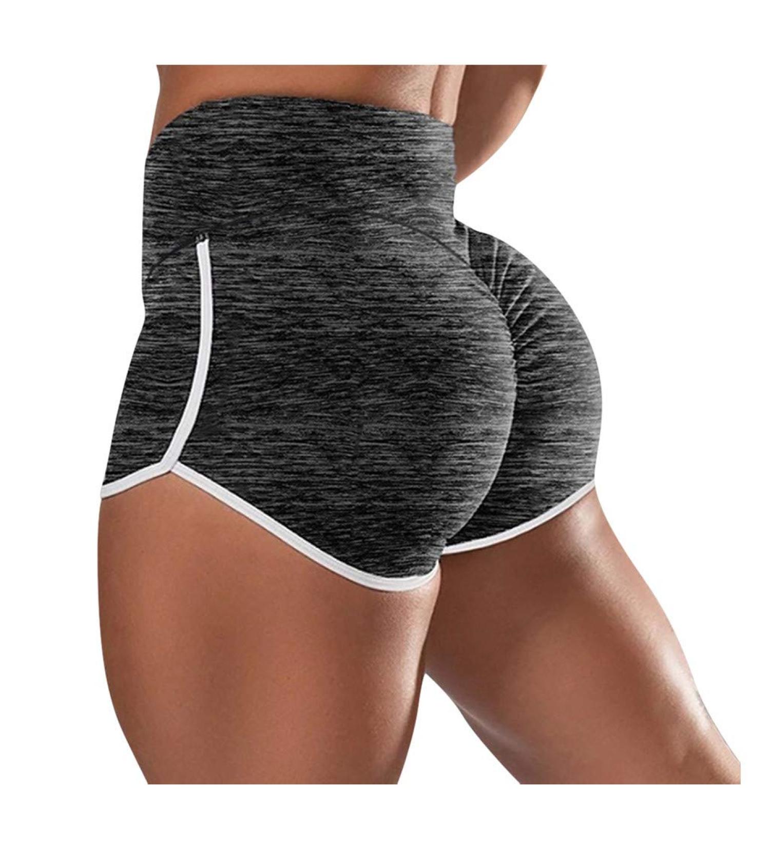 Women's Stretch Athletic Running Shorts | Workout Sport Pants | Sexy Yoga Shorts - 4XL Black - Buy Online on GoSupps.com