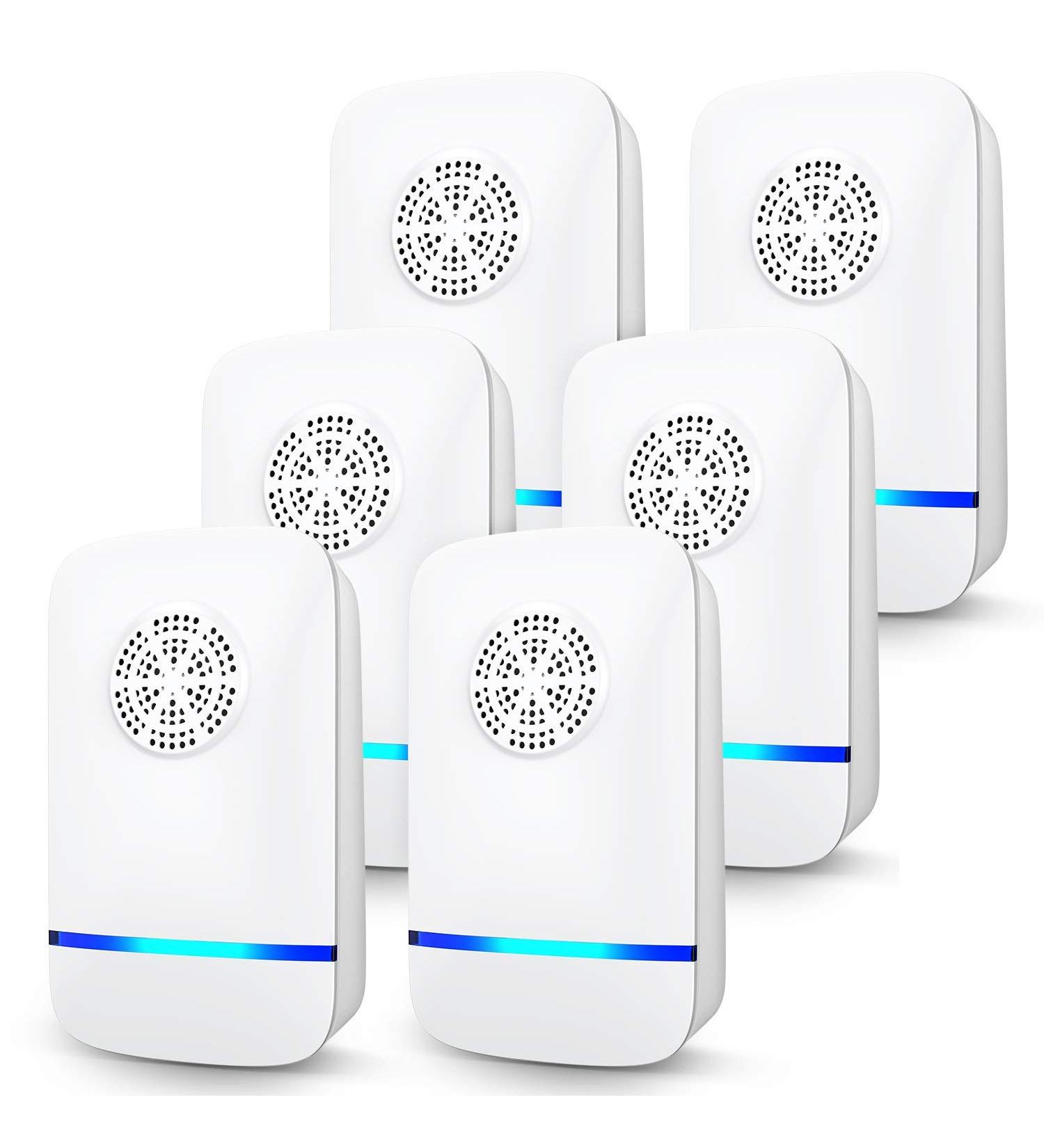 6 Pack Ultrasonic Pest Repeller - Electronic Indoor Repellent for Mosquito, Mice, Roach, Spider & Insects - Buy Online on GoSupps.com