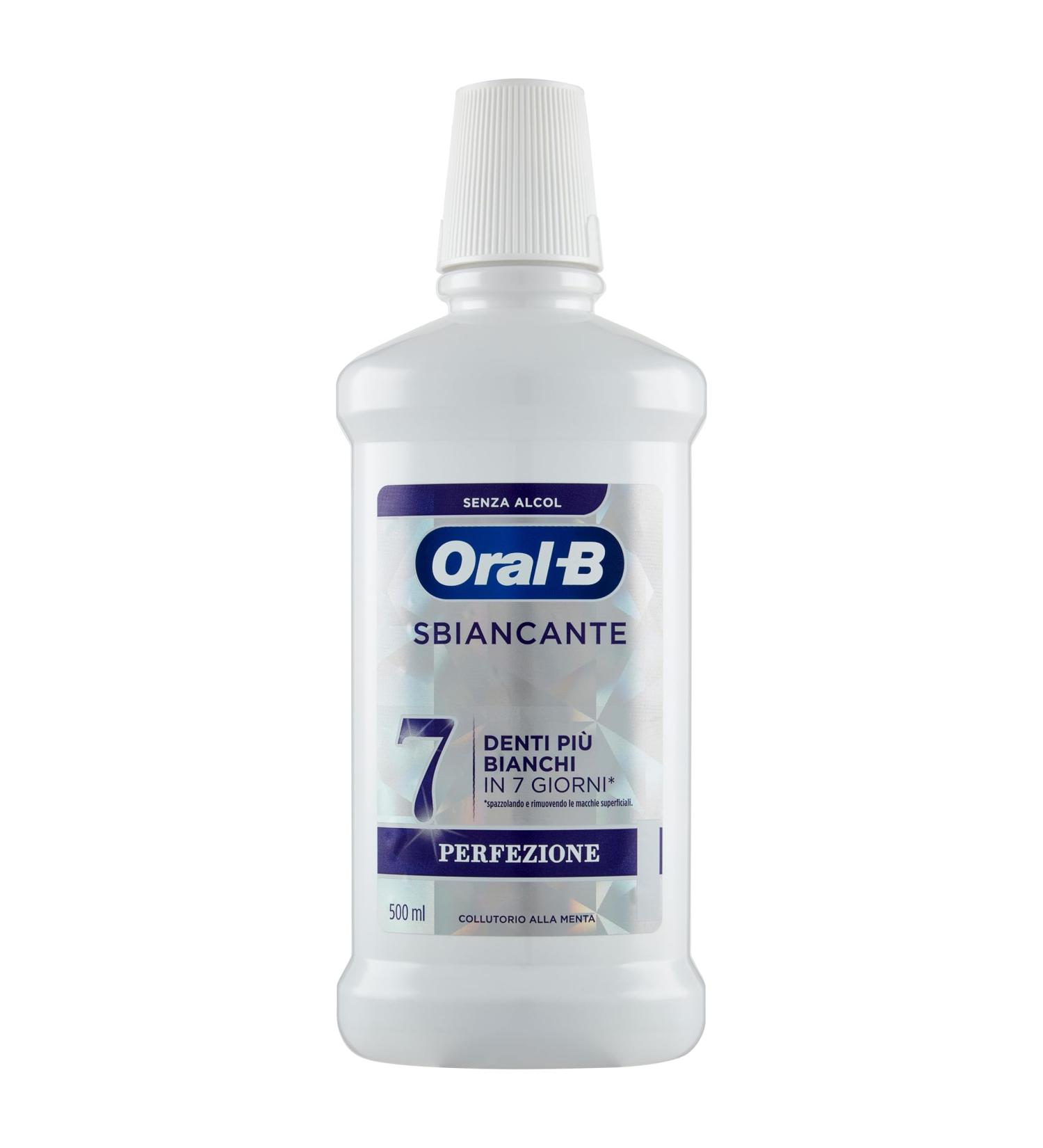 Oral-B Oral-B Perfection Whitening Mouthwash Mint Flavour Whiter Teeth in 7 Days Alcohol Free Maxi Pack Pack of 12 Mouthwashes (12 x 500ml)