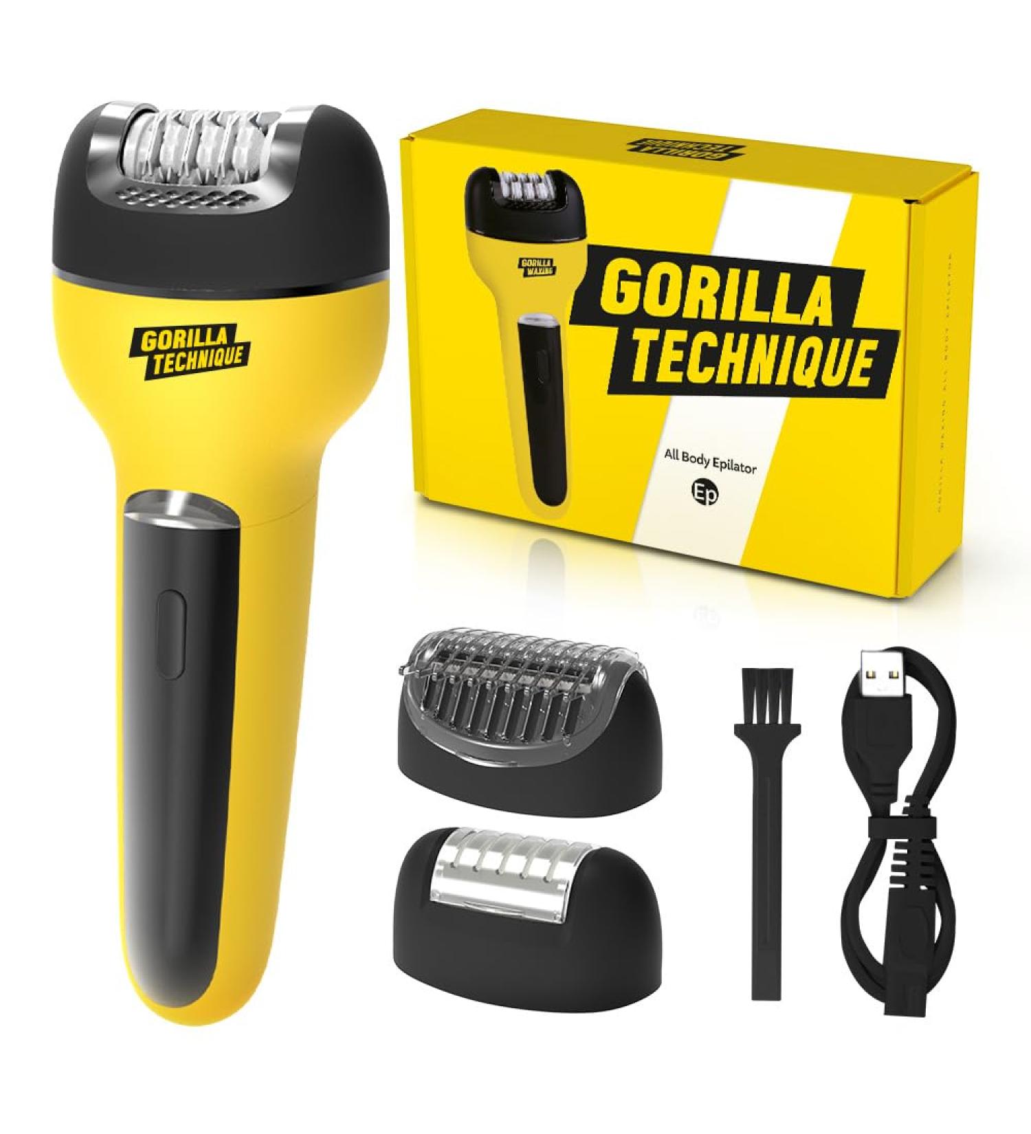 Gorilla Technique 3-in-1 Epilator | Cordless Rechargeable Hair Removal Device for Men & Women - Shaver Tweezers & Callus Remover - Buy Online on GoSupps.com