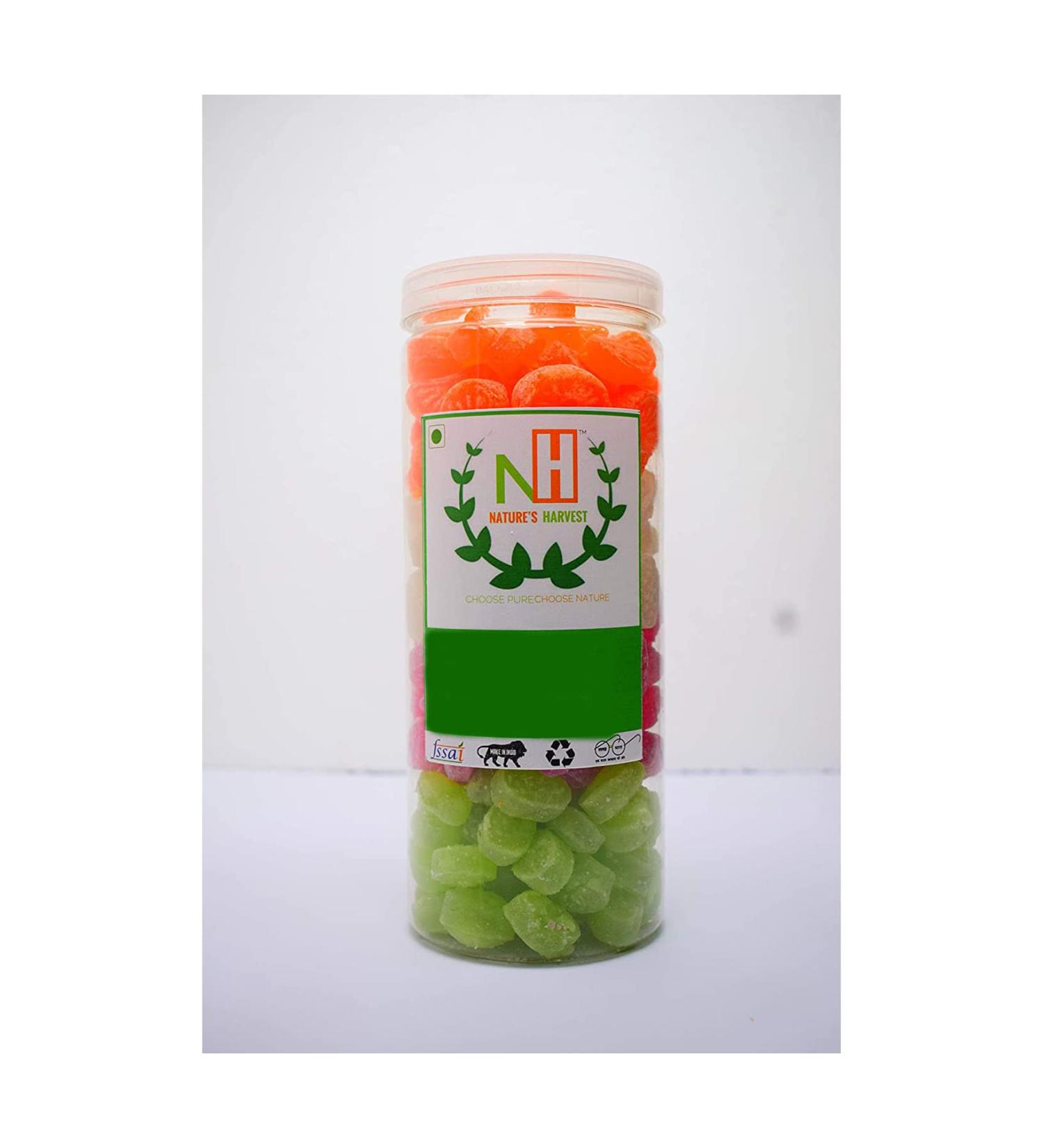 NATURE'S HARVEST: Candies - Orange/Litchi/Mix parak/Kachi Keri (4 in 1) (850g)_Packing May Vary