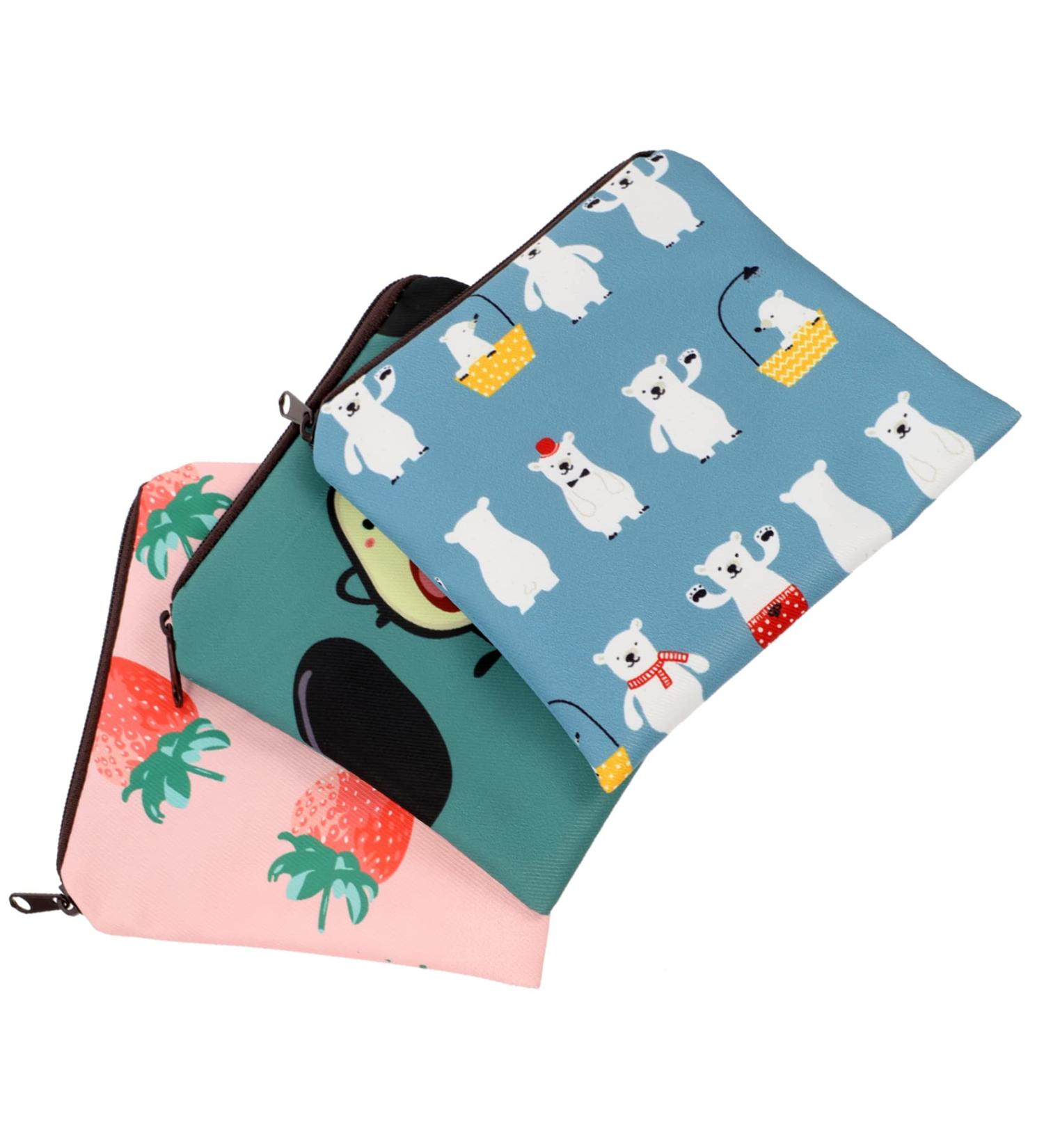 Kalafina 3-St Storage Bag for Women's Bandages & Periods - Small Pay Pad Holder for Girls | Durable Polyester Pocket - Buy Online on GoSupps.com