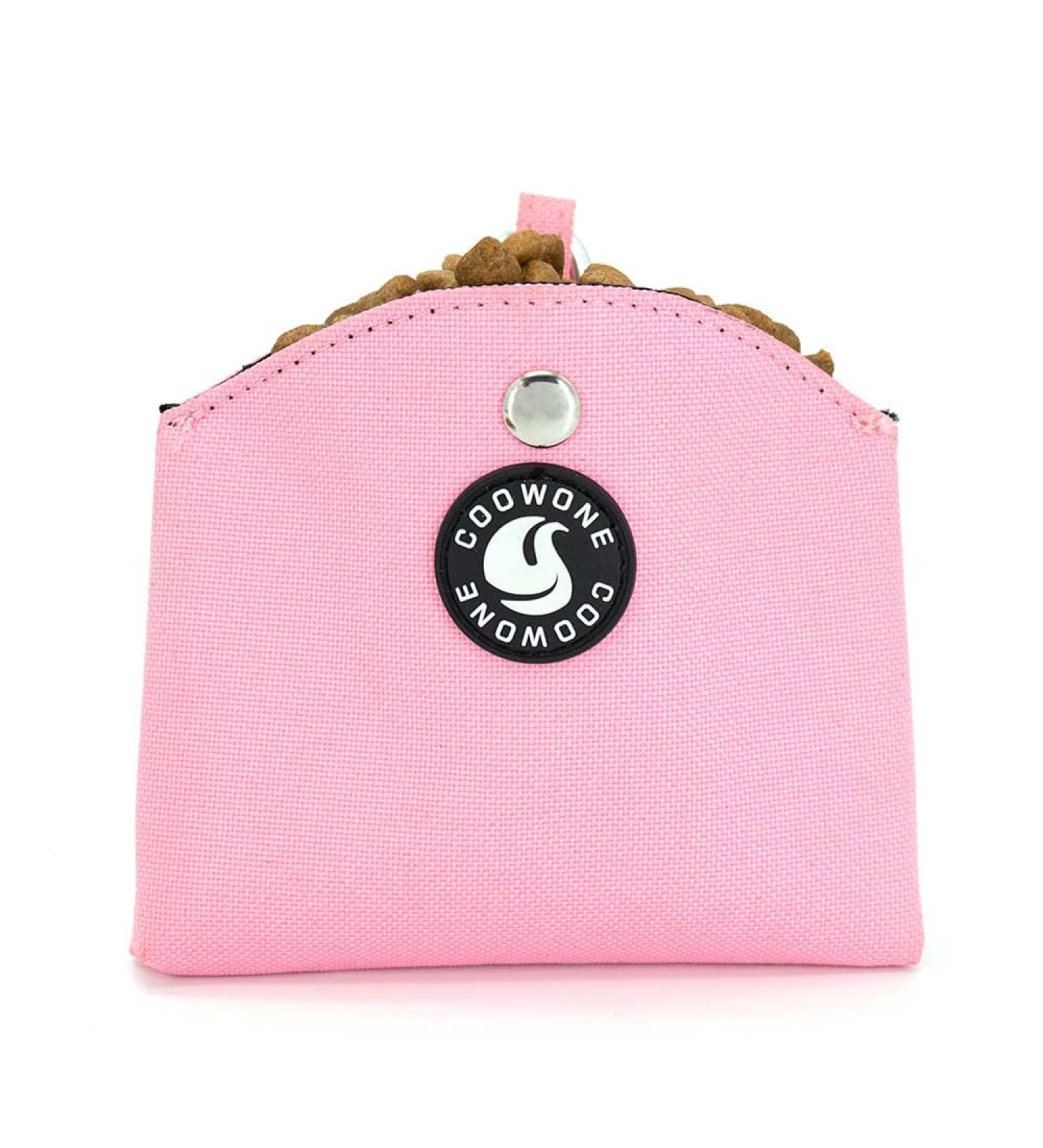 COOWOON Waterproof Dog Treats - Magnetic Snap Hand-Free Training Bags for Dogs - Ideal for Training - Pink - Buy Online on GoSupps.com