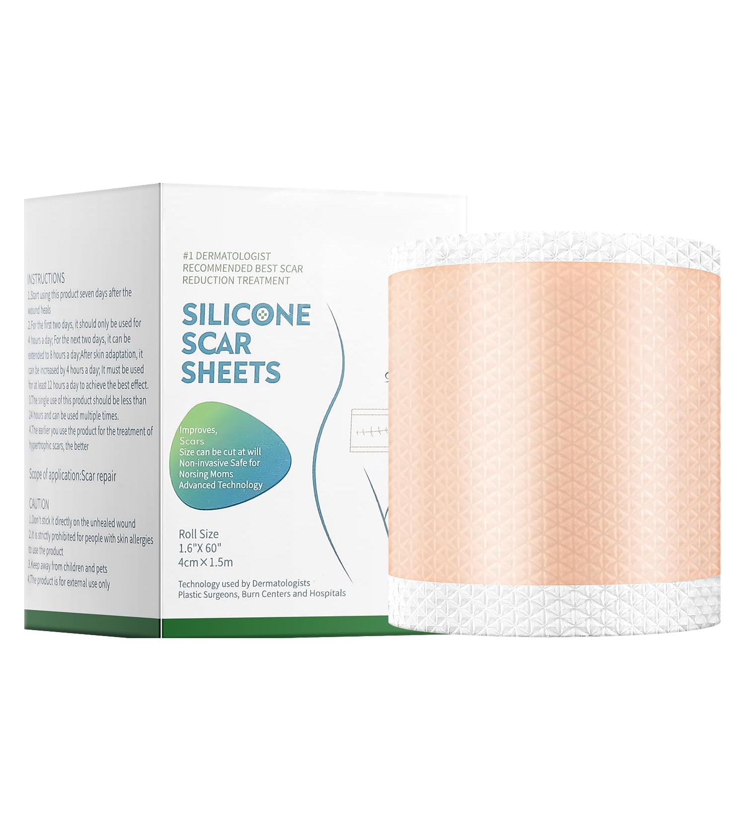 Silicone Scar Sheets 1.6x60 Roll - Reusable Scar Tape & Gel for All Scars | International Shipping - Buy Online on GoSupps.com