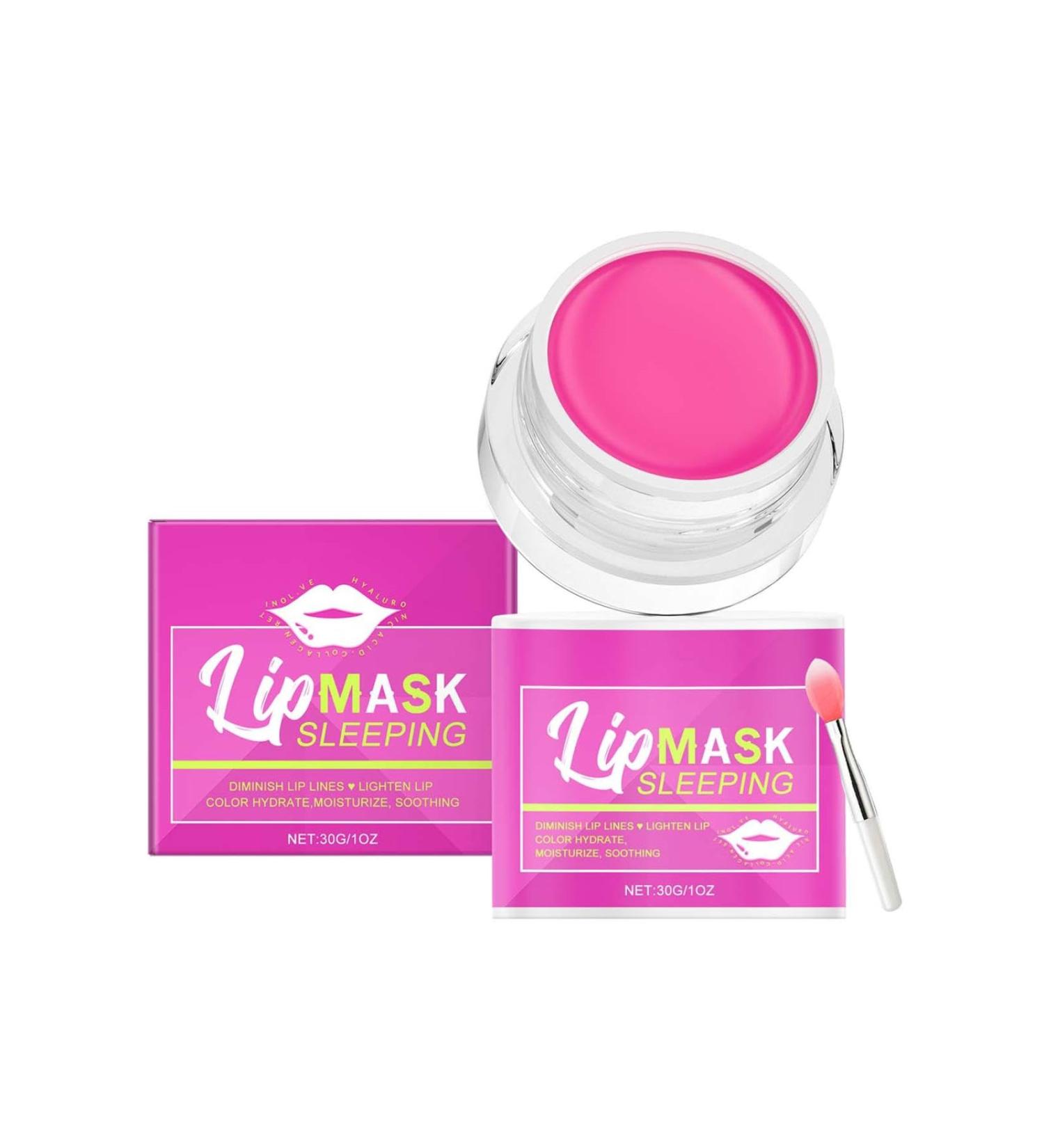 Lip Balms Overnight Lip Mask Lip Butter Balm: 24hrs Hydrating Repair Treatment Lip Sleeping Mask - Hyaluronic Acid/Shea Cocoa Seed Butter/for Chapped Dry Lips Care/Moisturizer - Fade Lip Lines - Buy Online on GoSupps.com