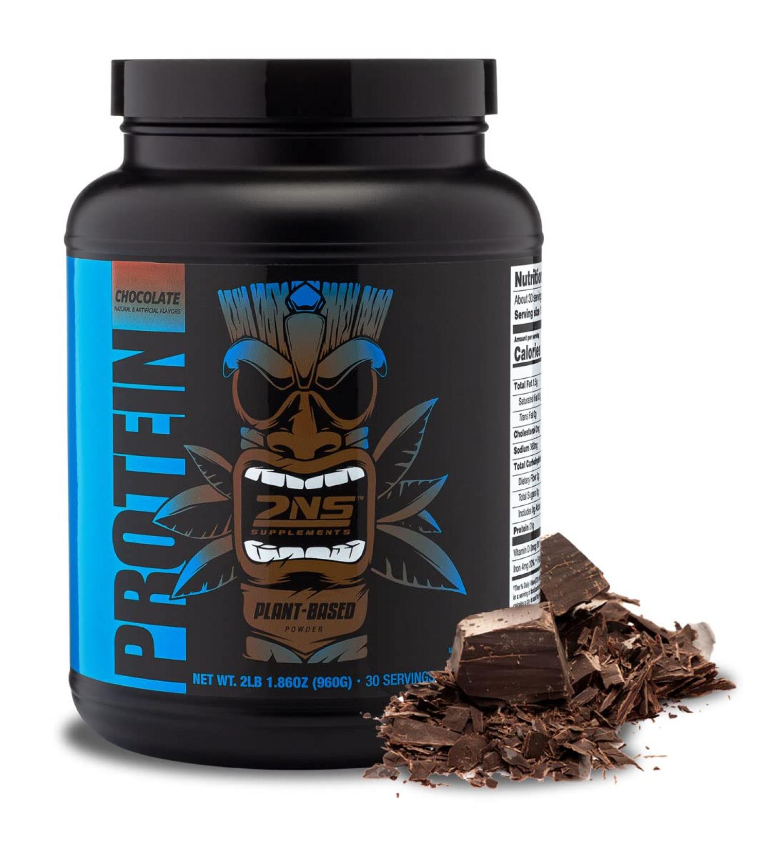 2nd Nature Plant-Based Protein Chocolate Flavor 21G Vegan Protein Gluten-Free Non-GMO 30 Servings for Muscle Growth & Recovery - Buy Online on GoSupps.com