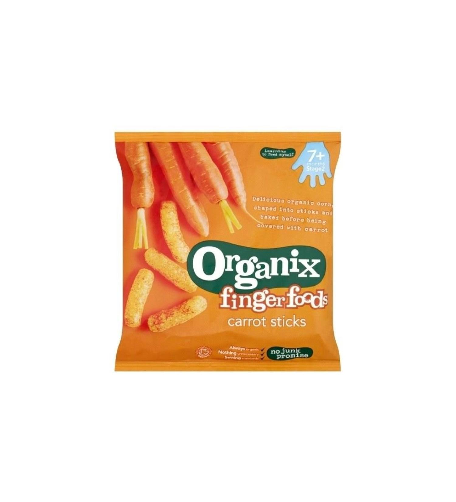 Organix Finger Foods Organic Carrot Sticks 7mth+ (20g) - Pack of 2