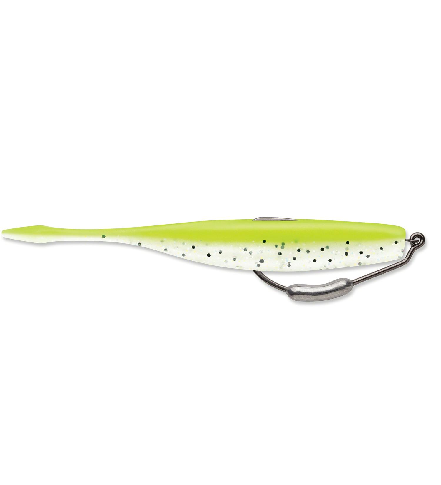 Storm 360GT Manta Tail w/Hook Soft Plastic Swimbait Chartreuse Pearl Pepper 4 Inch