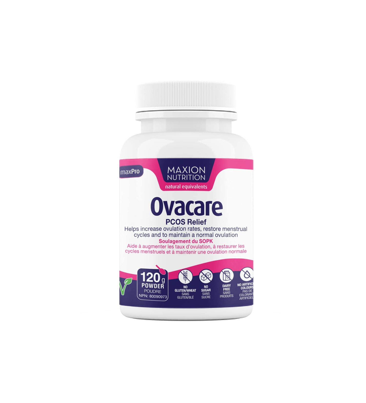 Maxion Ovacare for Natural PCOS Relief Supplement for Women With Myo-Inositol to Help Restore Normal Ovarian Function Inositol Powder Support for PCOS Fertility & Menstrual Health for Women 120g Powder - Buy Online on GoSupps.com