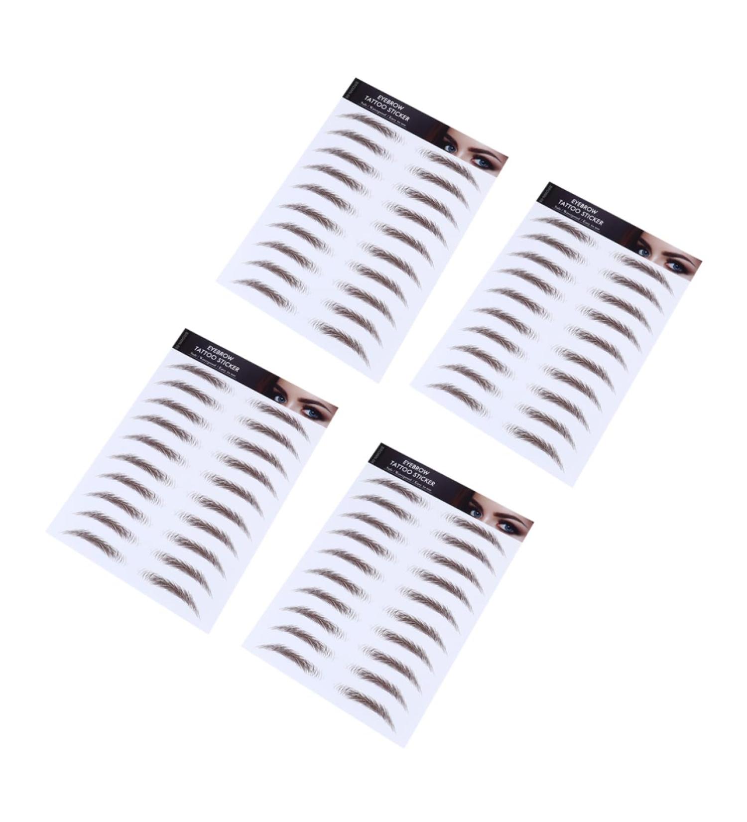 WOFASHPURET Fake Eyebrow Stickers 4pcs Authentic for Semi Supplies Men Grooming Brow Shaper Like Tools Stimulation Fake - Buy Online on GoSupps.com