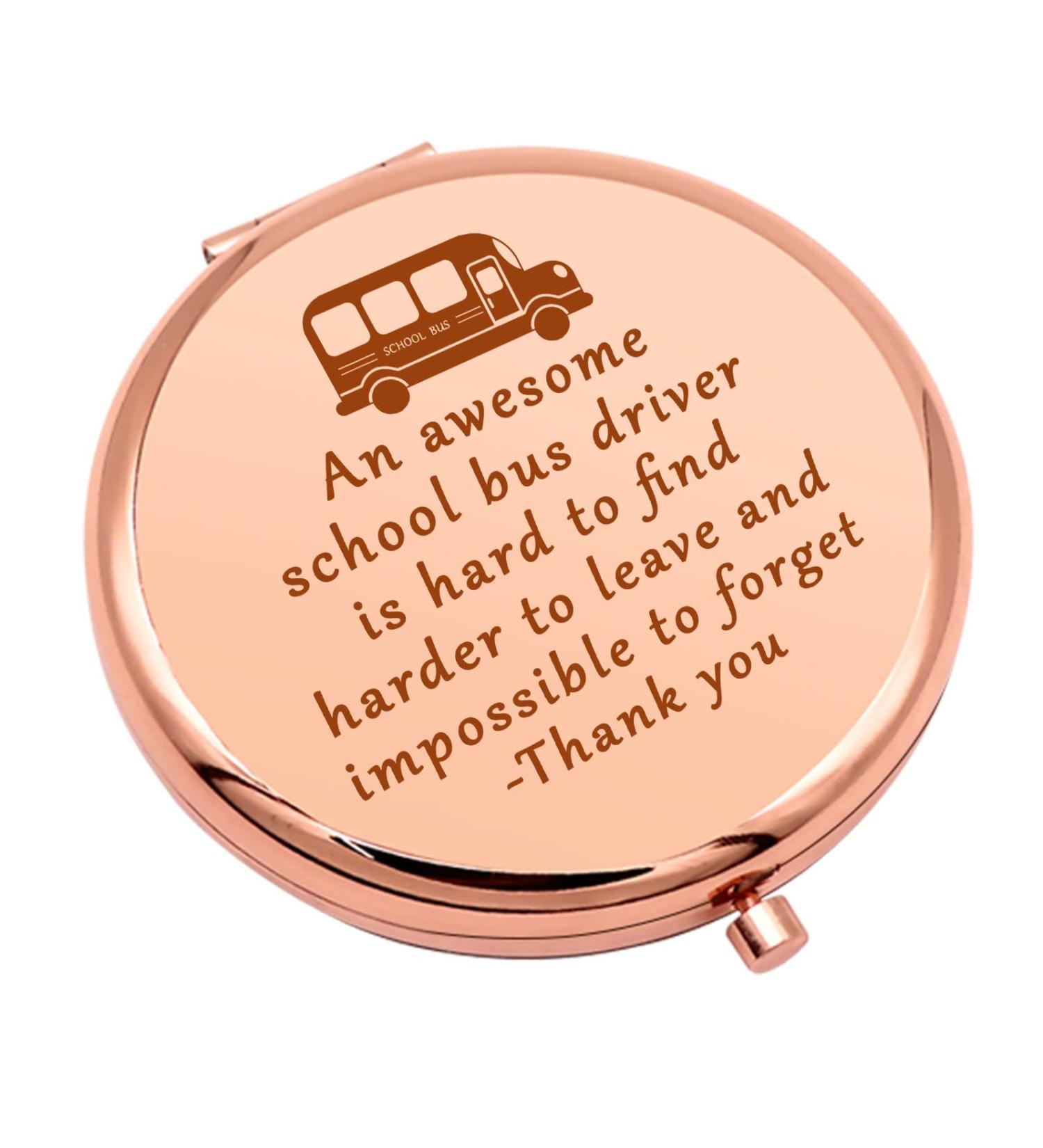 Bus Driver Appreciation Gift School Bus Driver Gifts Compact Mirror Thank You Gift for Bus Driver School Bus Driver Gifts for Women Folding Makeup Mirror Christmas Graduation Birthday Gifts - Buy Online on GoSupps.com