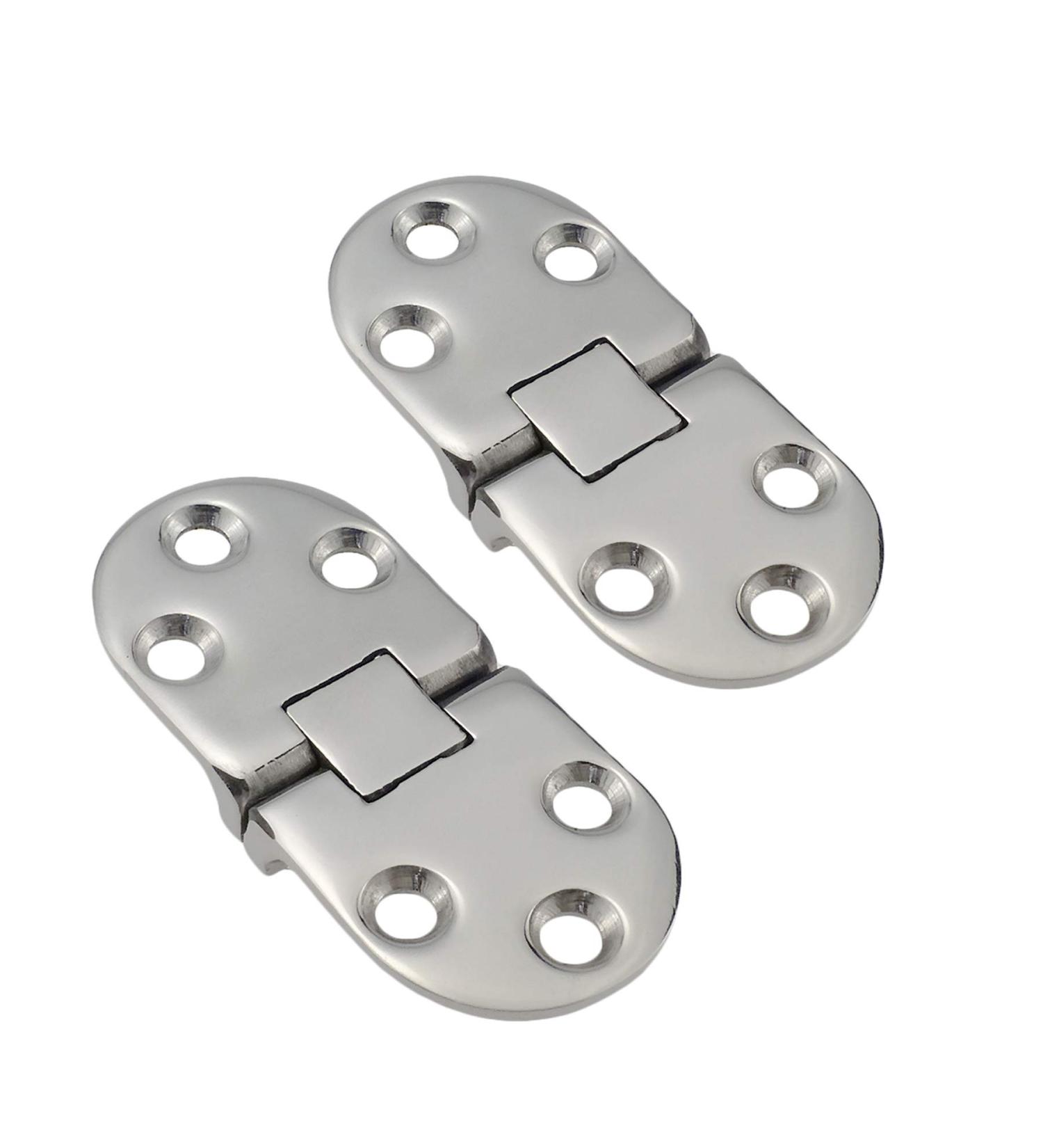 Marine Grade 316 SS Mirror Polished Door Hinges Stainless Steel Heavy Duty Pair for Boat & RVs - 66MM x 29MM - Buy Online on GoSupps.com